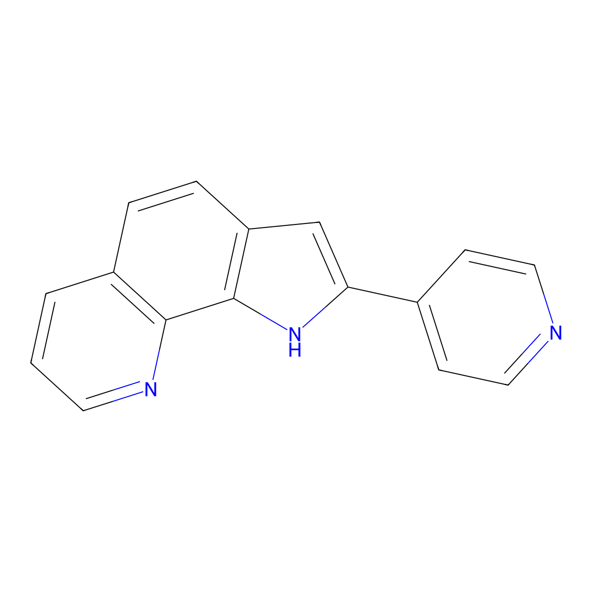 2-(4-pyridinyl)-1H-pyrrolo[3,2-h]quinoline molecular structure, CAS 260393-88-2