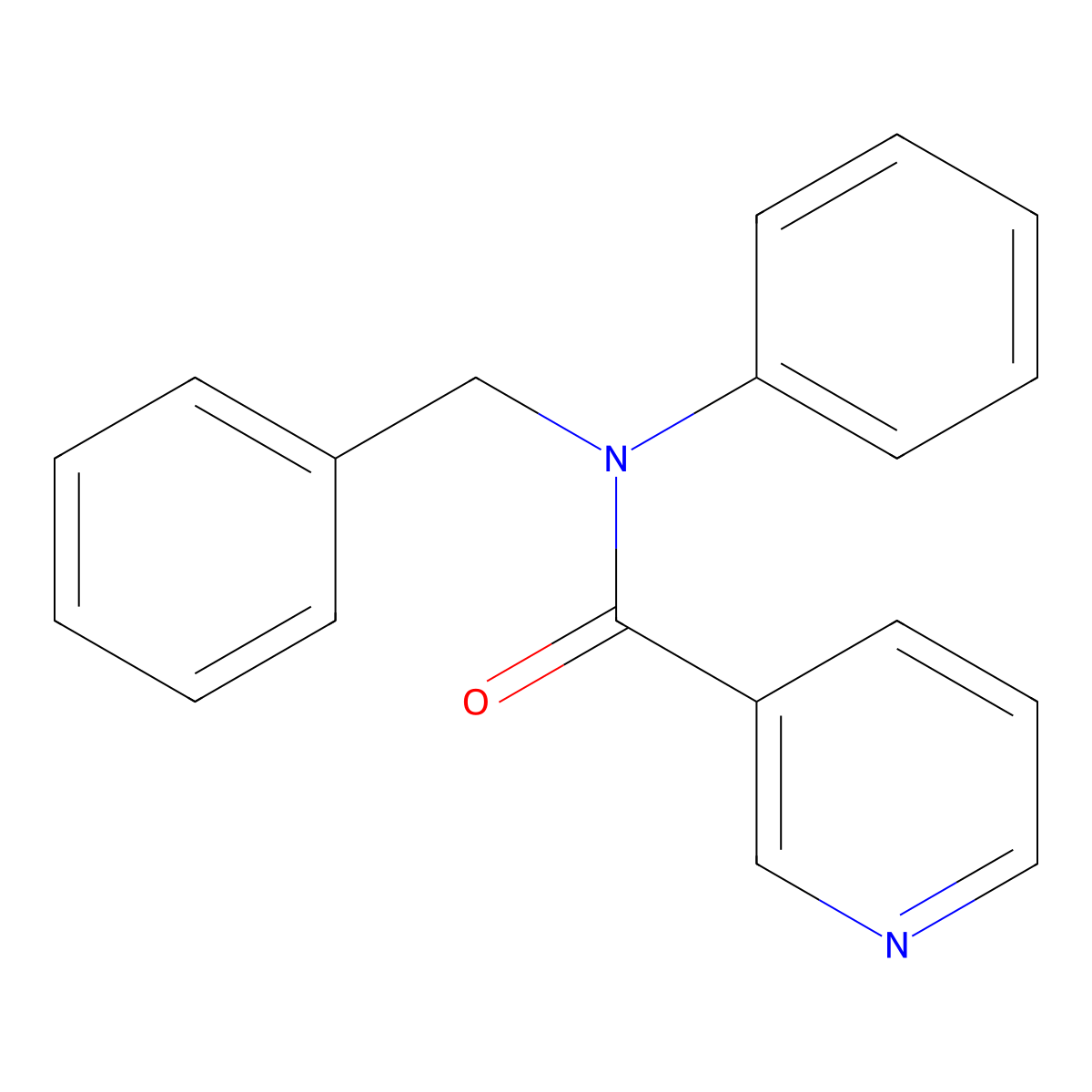 N-benzyl-N-phenylpyridine-3-carboxamide molecular structure, CAS 260396-43-8