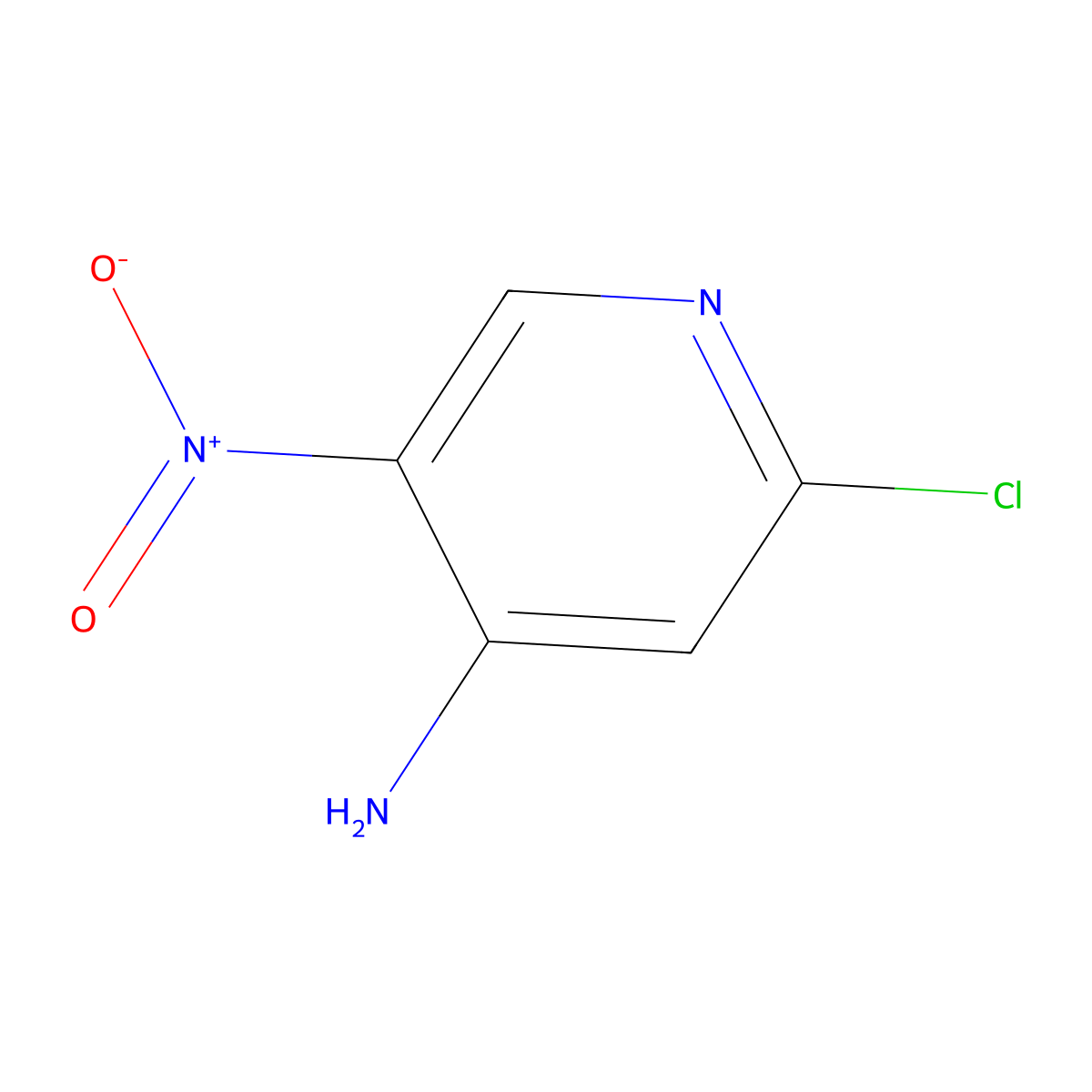 2-Chloro-5-nitropyridin-4-amine molecular structure, CAS 2604-39-9