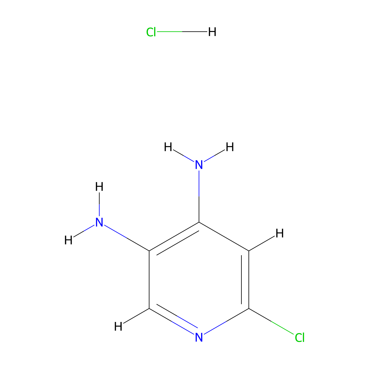 6-Chloropyridine-3,4-diamine hydrochloride molecular structure, CAS 2604-40-2