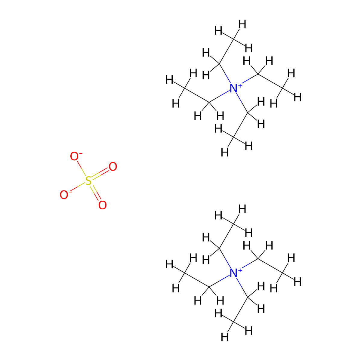 Tetraethylammonium sulphate molecular structure, CAS 2604-85-5