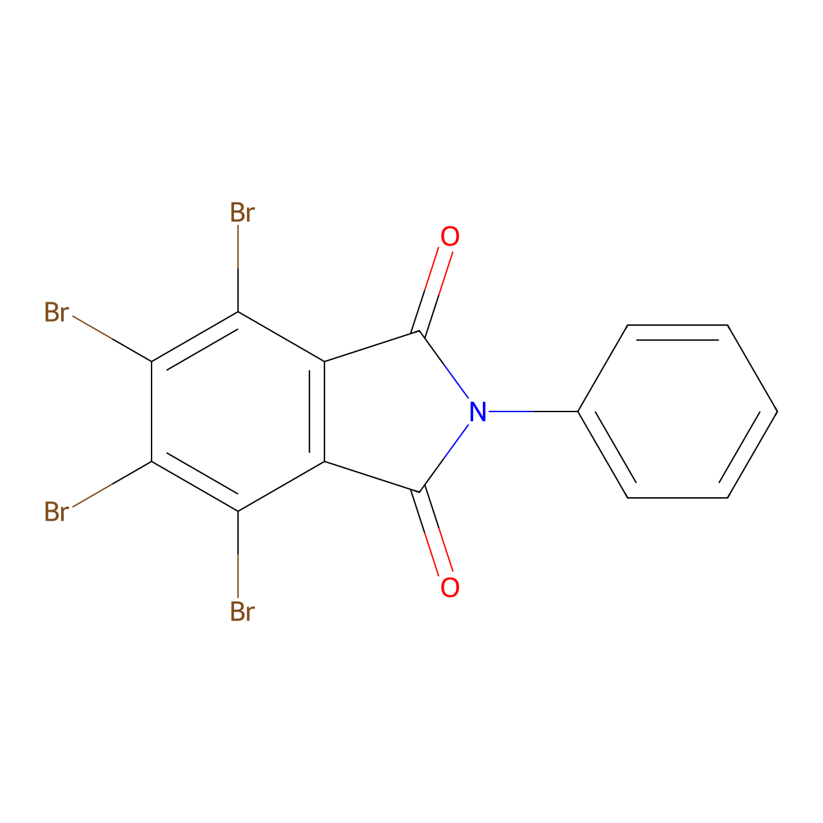 4,5,6,7-tetrabromo-2-phenyl-1H-isoindole-1,3(2H)-dione molecular structure, CAS 26040-42-6
