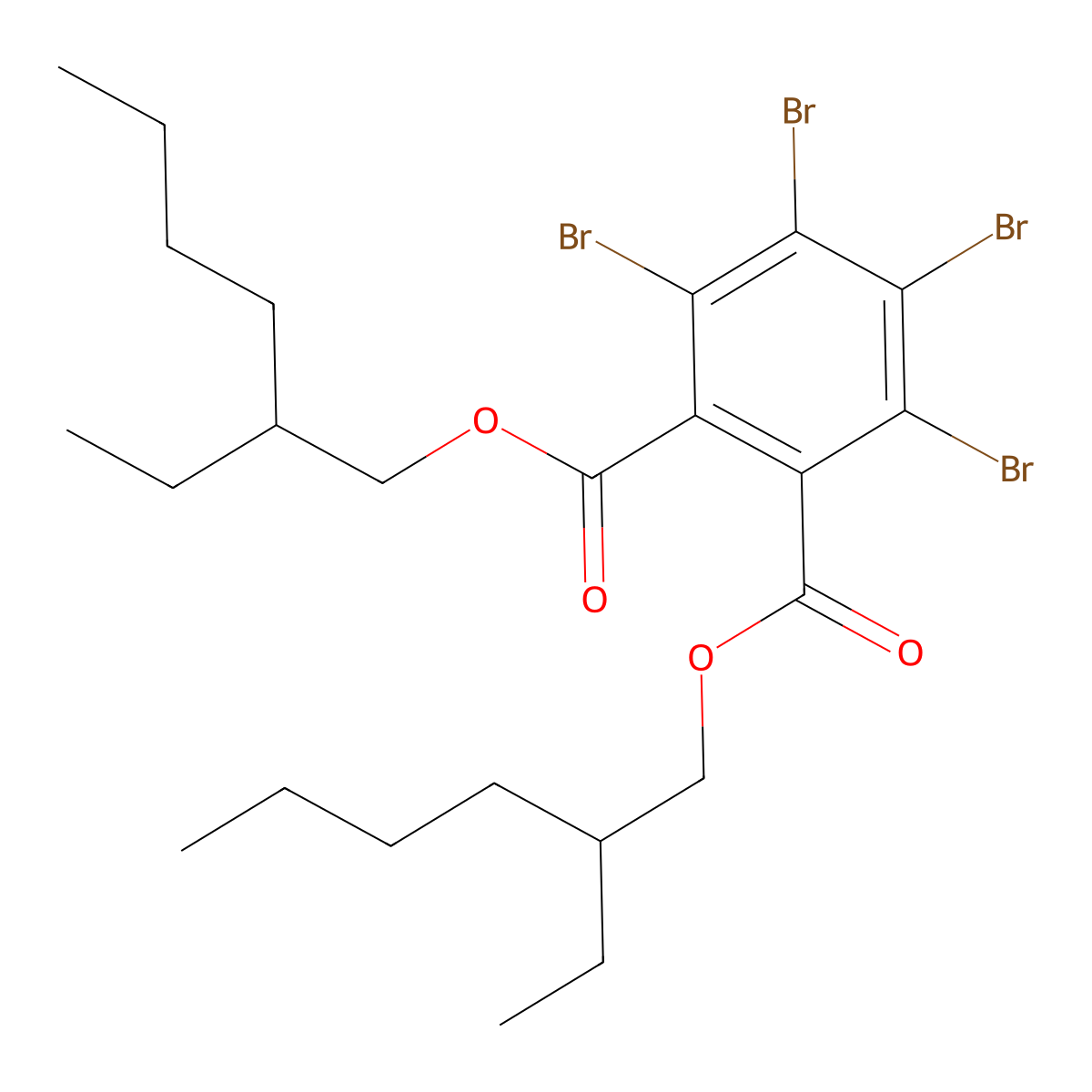 Bis(2-ethylhexyl) tetrabromophthalate molecular structure, CAS 26040-51-7