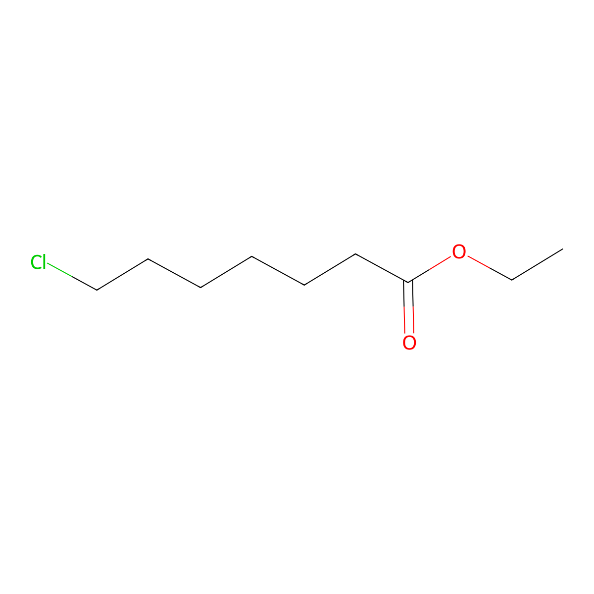 Ethyl 7-chloroheptanoate molecular structure, CAS 26040-65-3