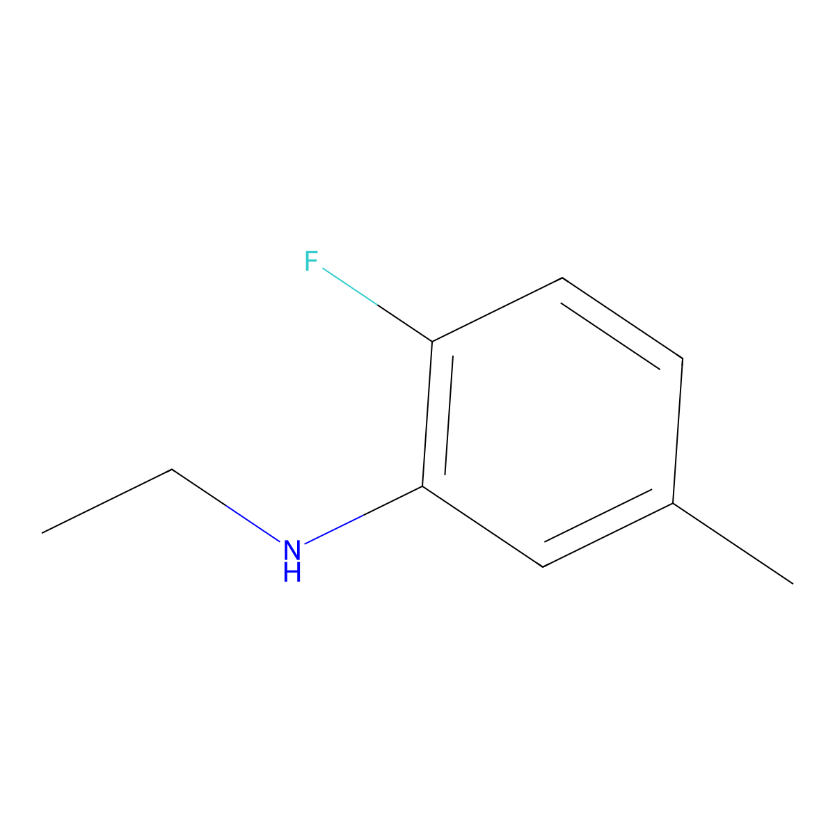 N-ethyl-2-fluoro-5-methylaniline molecular structure, CAS 260402-35-5