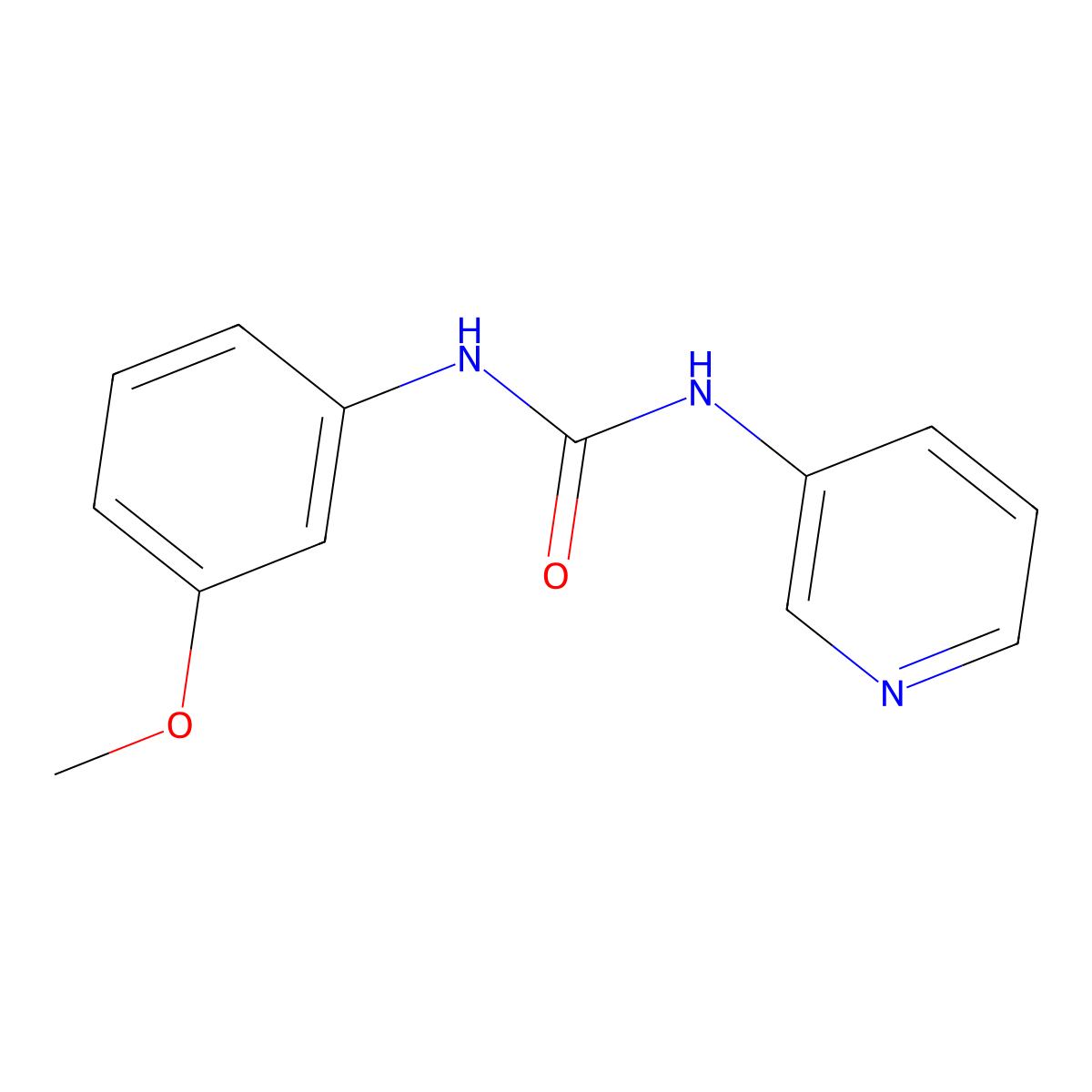 N-(3-methoxyphenyl)-N'-3-pyridinylurea molecular structure, CAS 260405-03-6