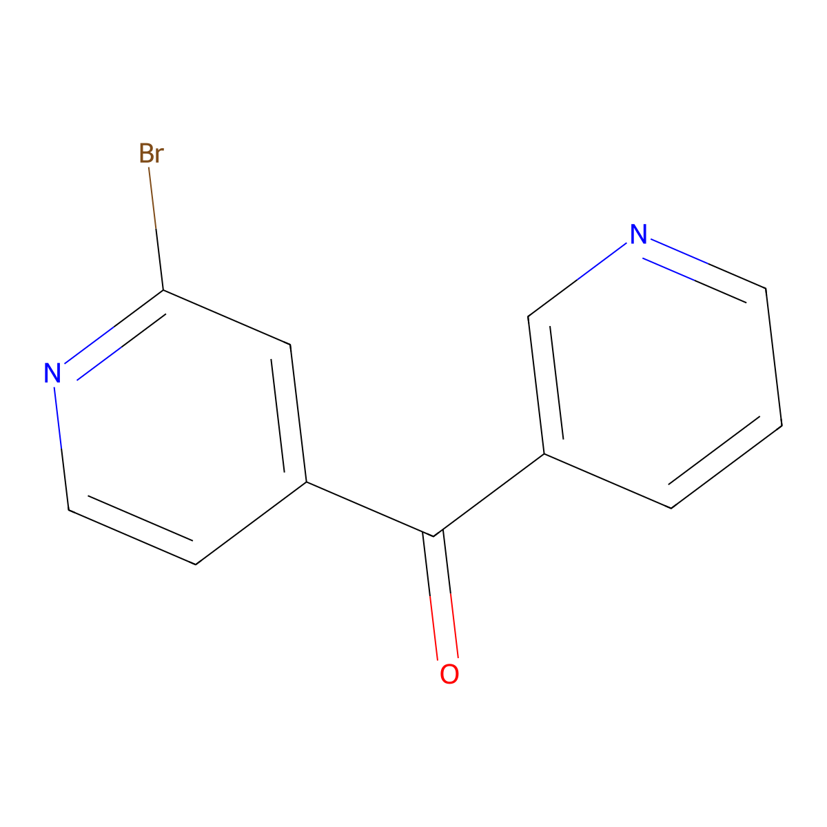 (2-Bromopyridin-4-yl)(pyridin-3-yl)methanone molecular structure, CAS 260417-56-9