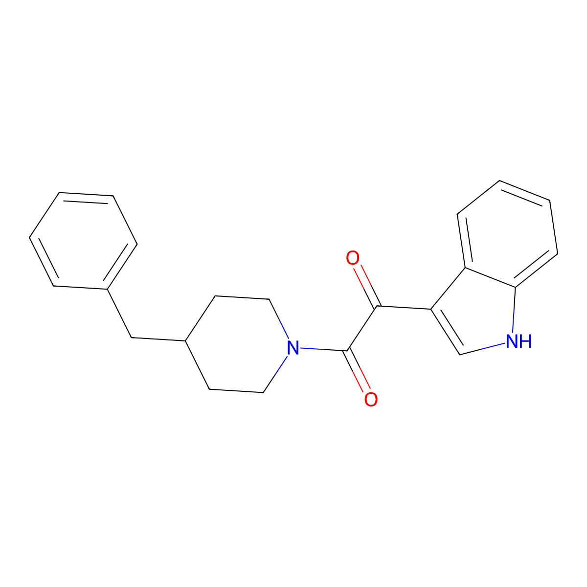 1-(4-Benzylpiperidin-1-yl)-2-(1H-indol-3-yl)ethane-1,2-dione molecular structure, CAS 260427-53-0