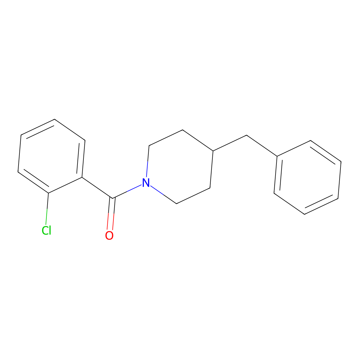(4-Benzylpiperidin-1-yl)(2-chlorophenyl)methanone molecular structure, CAS 260428-13-5