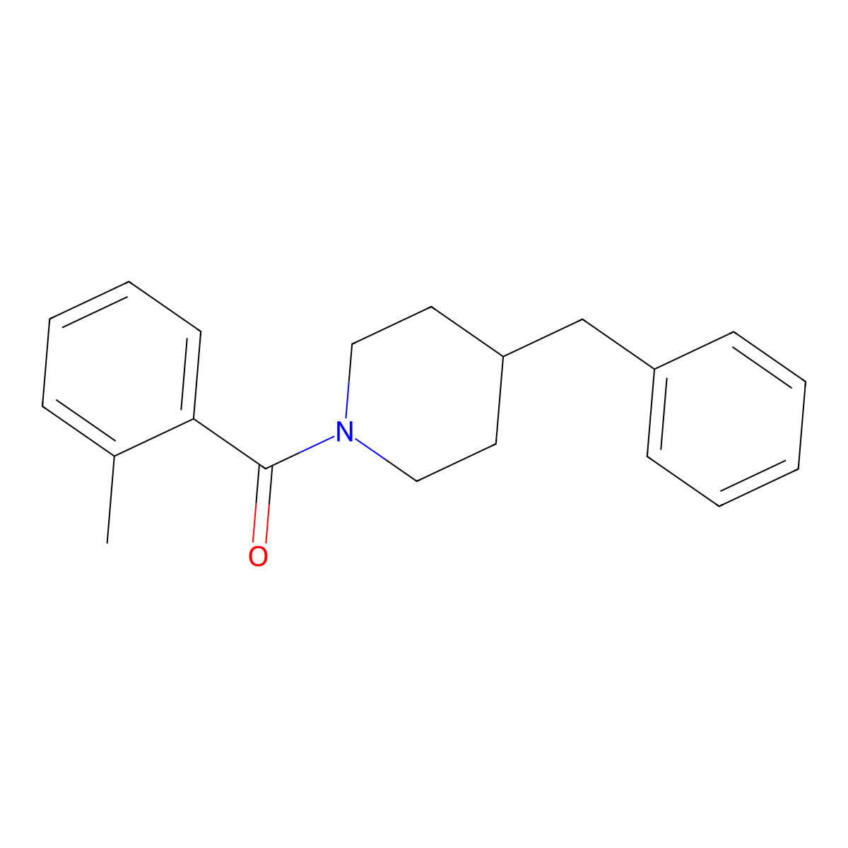 (4-Benzylpiperidin-1-yl)(2-methylphenyl)methanone molecular structure, CAS 260428-17-9