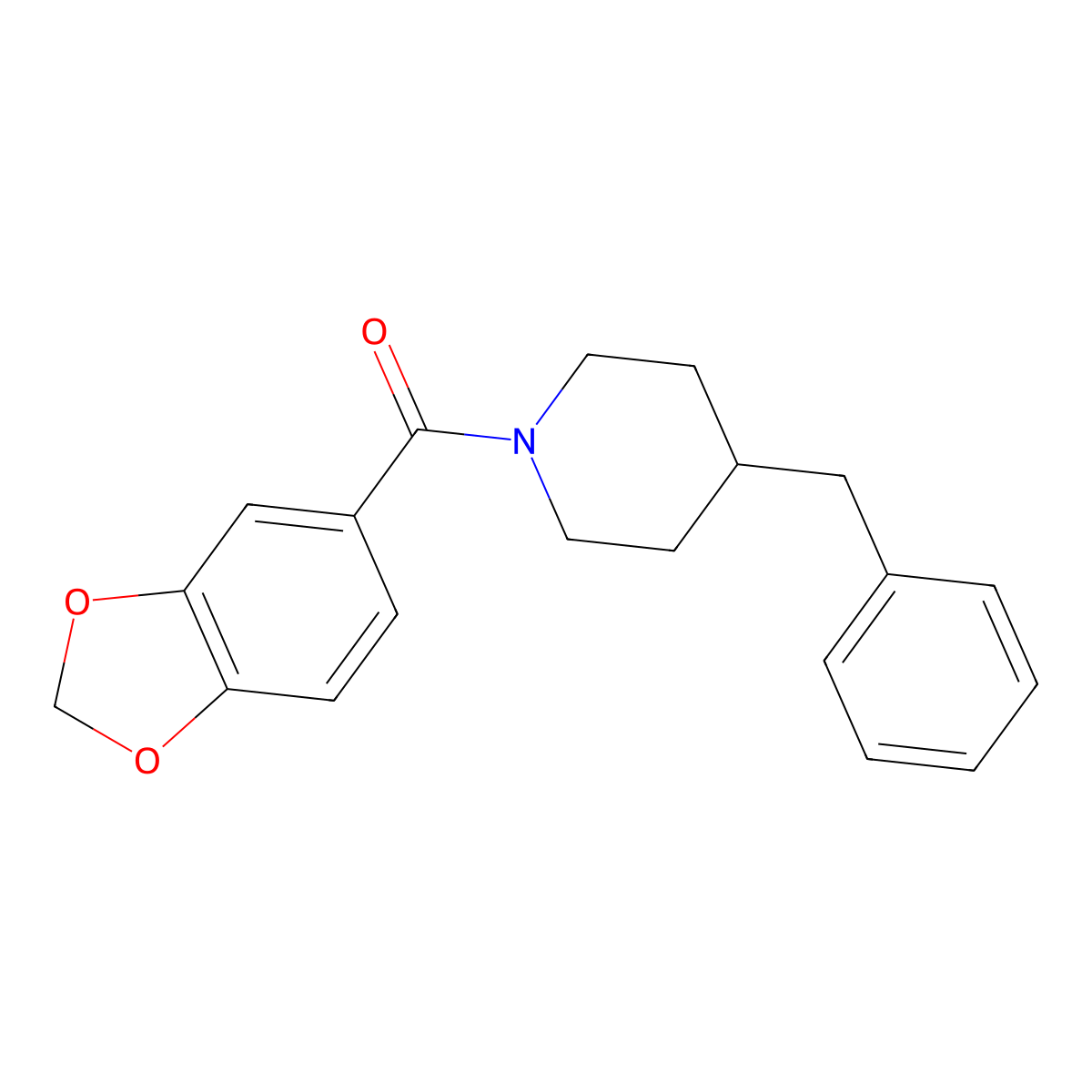 Benzo[1,3]dioxol-5-yl-(4-benzyl-piperidin-1-yl)-methanone molecular structure, CAS 260428-23-7