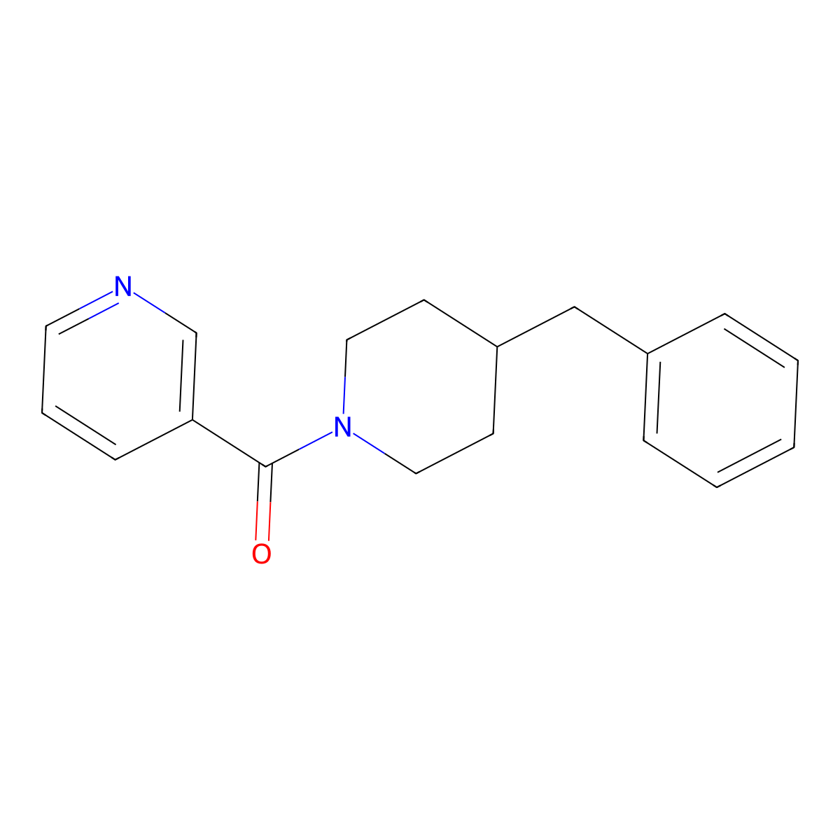 (4-Benzylpiperidin-1-yl)-pyridin-3-ylmethanone molecular structure, CAS 260428-25-9