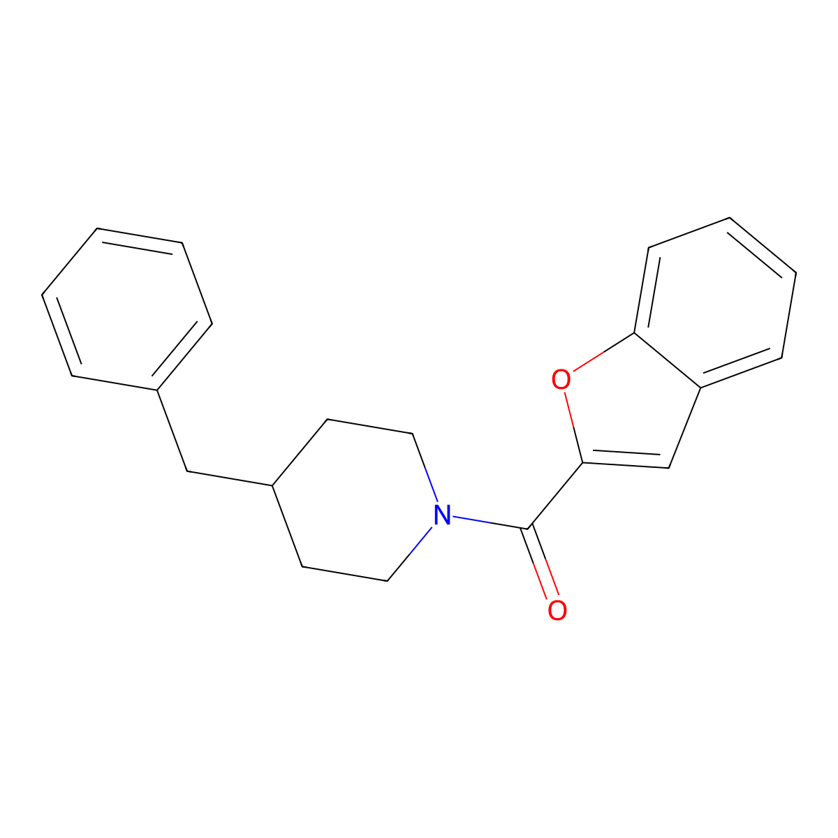 1-(1-Benzofuran-2-carbonyl)-4-benzylpiperidine molecular structure, CAS 260428-27-1