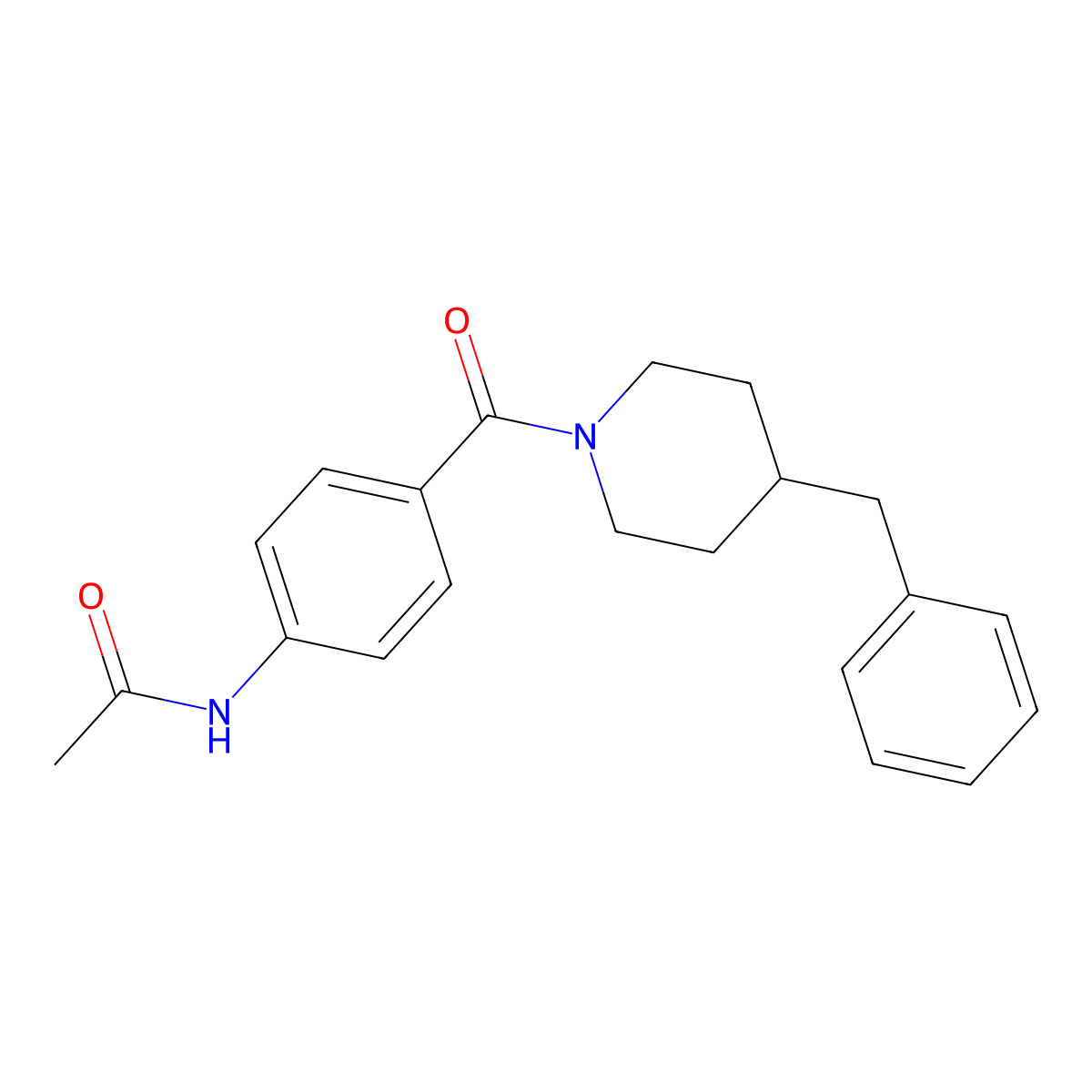 N-[4-(4-benzylpiperidine-1-carbonyl)phenyl]acetamide molecular structure, CAS 260428-31-7