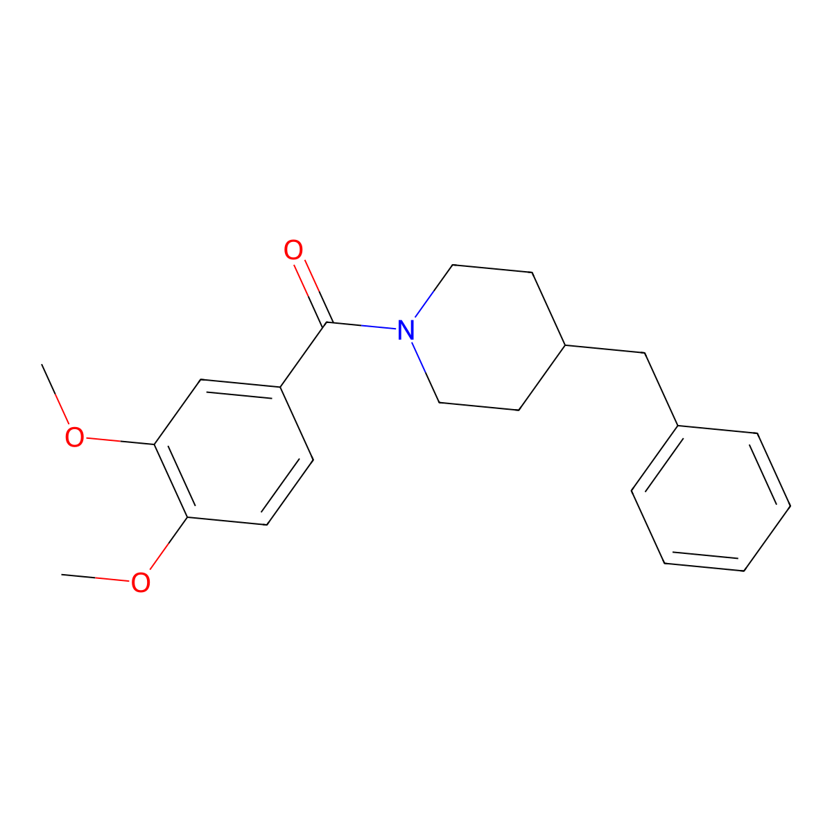 (4-Benzylpiperidin-1-yl)-(3,4-dimethoxyphenyl)methanone molecular structure, CAS 260428-36-2