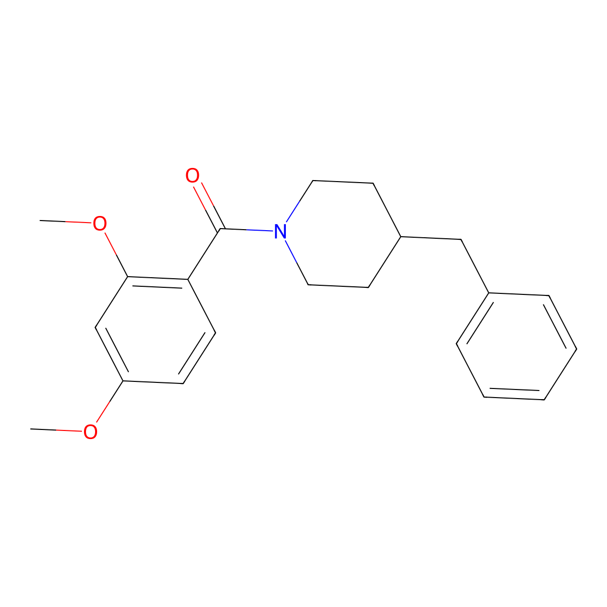 4-Benzyl-1-(2,4-dimethoxybenzoyl)piperidine molecular structure, CAS 260428-37-3