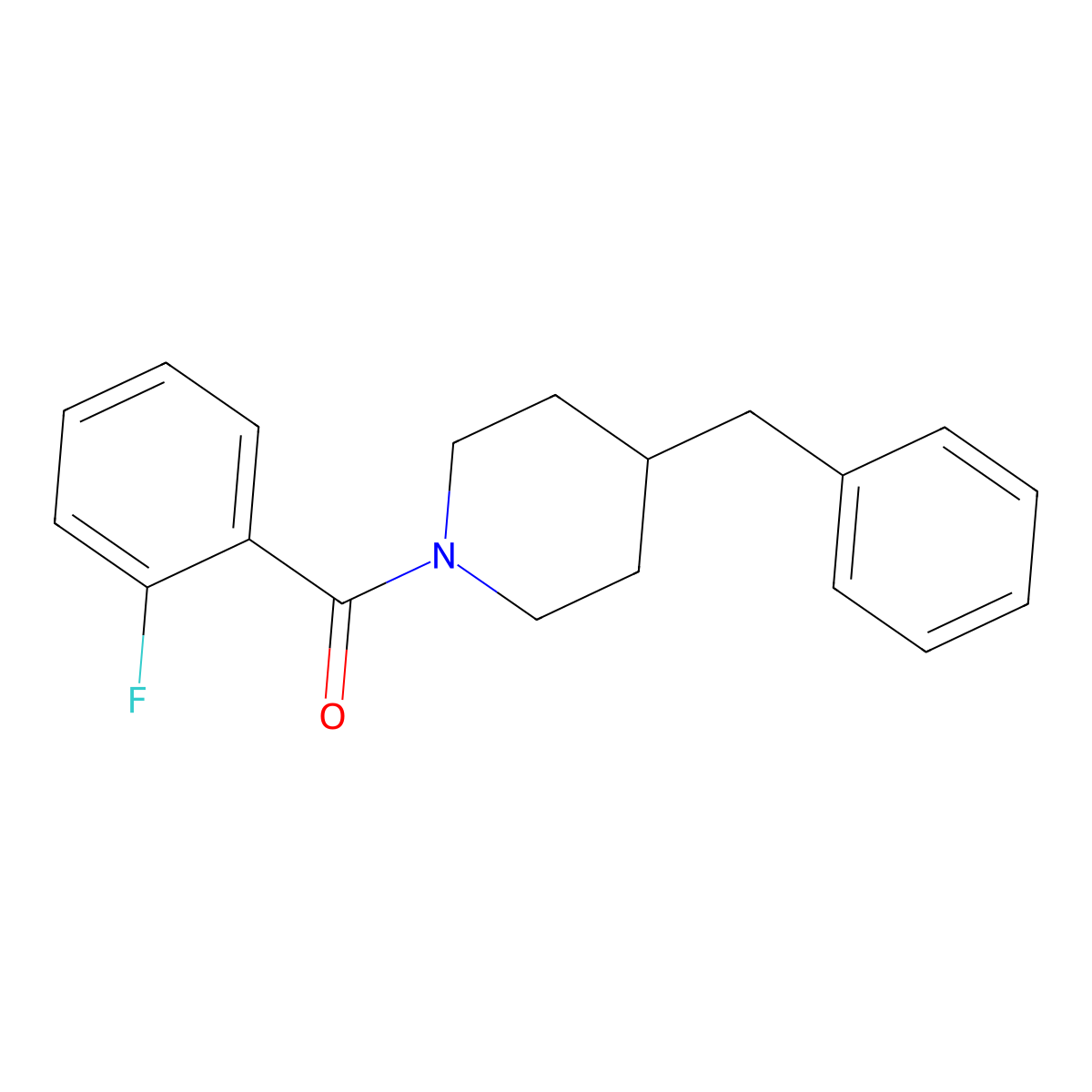 (4-Benzylpiperidin-1-yl)(2-fluorophenyl)methanone molecular structure, CAS 260428-61-3