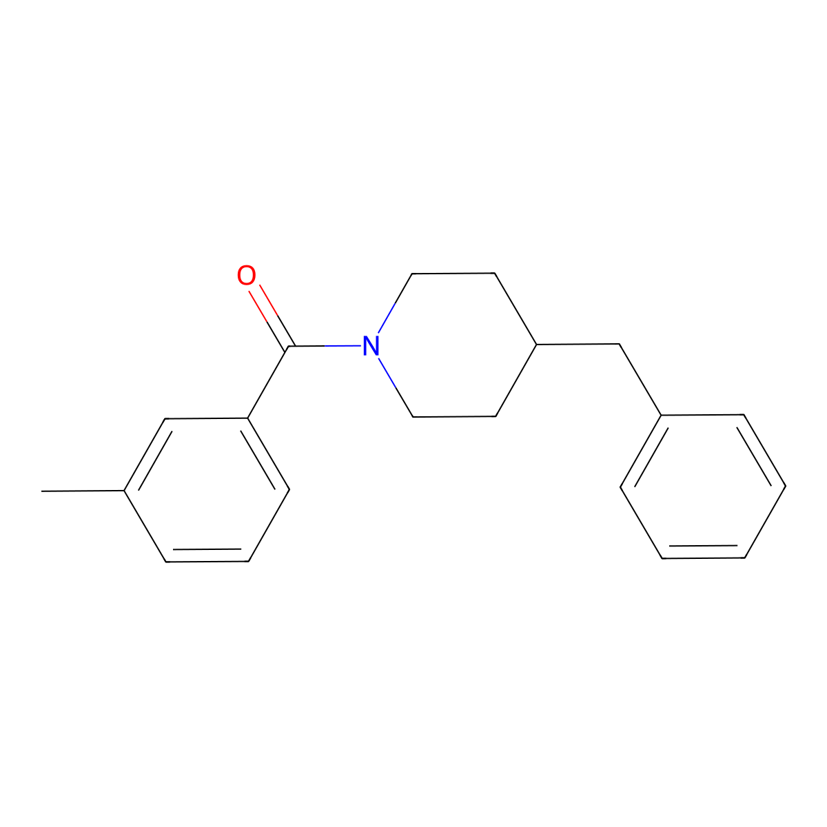 4-Benzyl-1-(3-methylbenzoyl)piperidine molecular structure, CAS 260428-67-9
