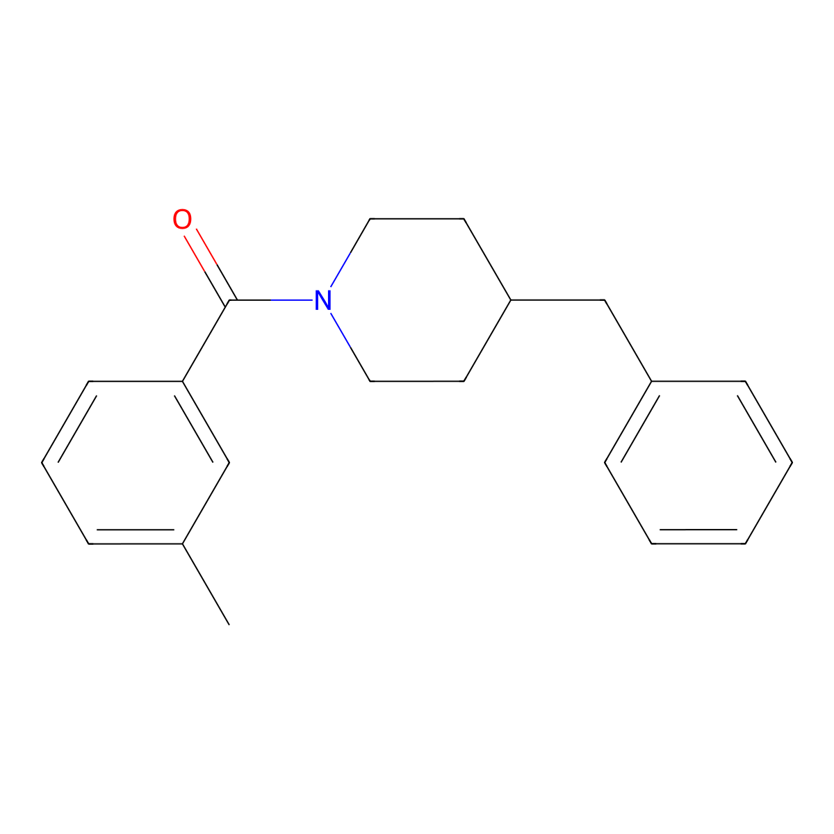 4-Benzyl-1-(3-methylbenzoyl)piperidine molecular structure, CAS 260428-67-9