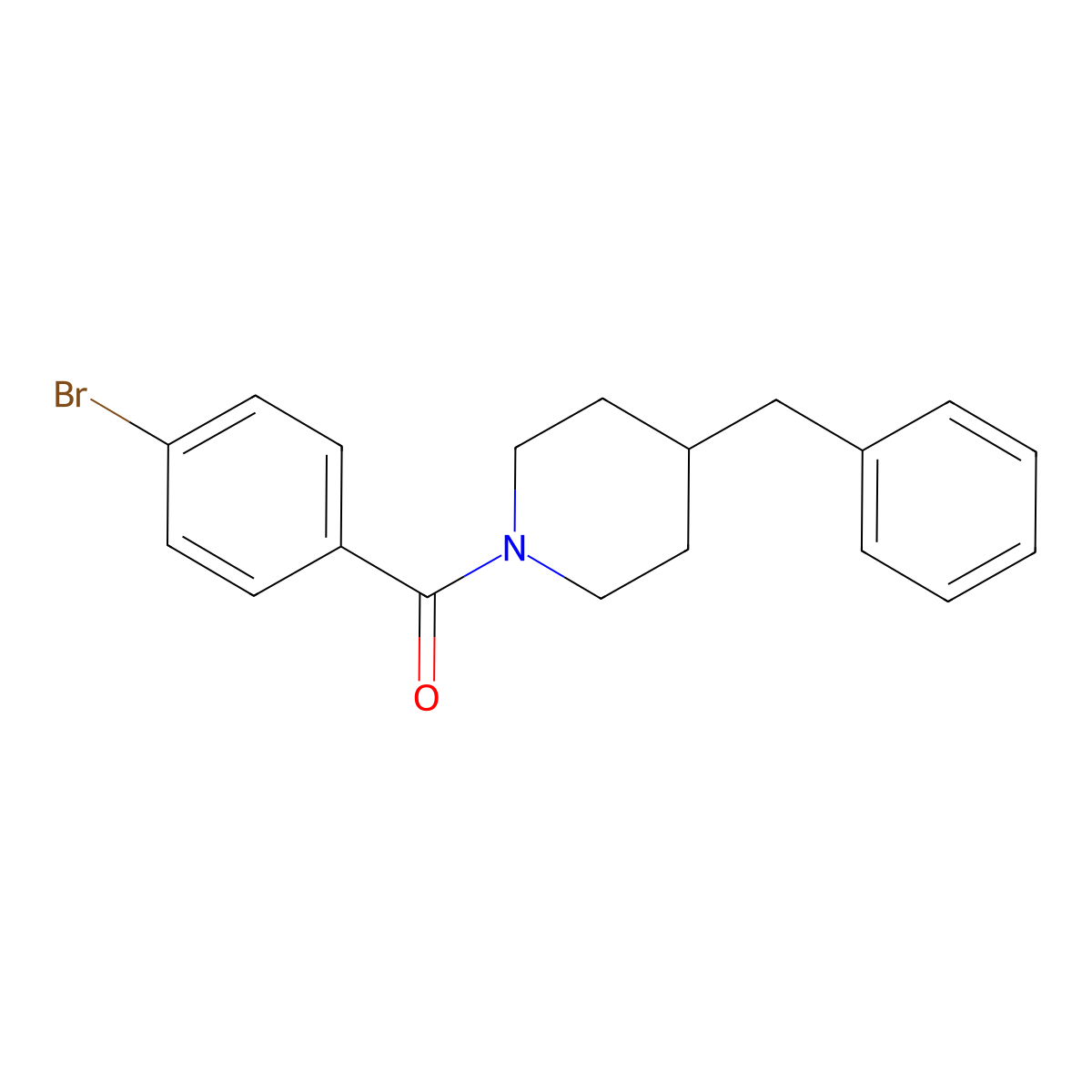 4-Benzyl-1-(4-bromobenzoyl)piperidine molecular structure, CAS 260428-71-5