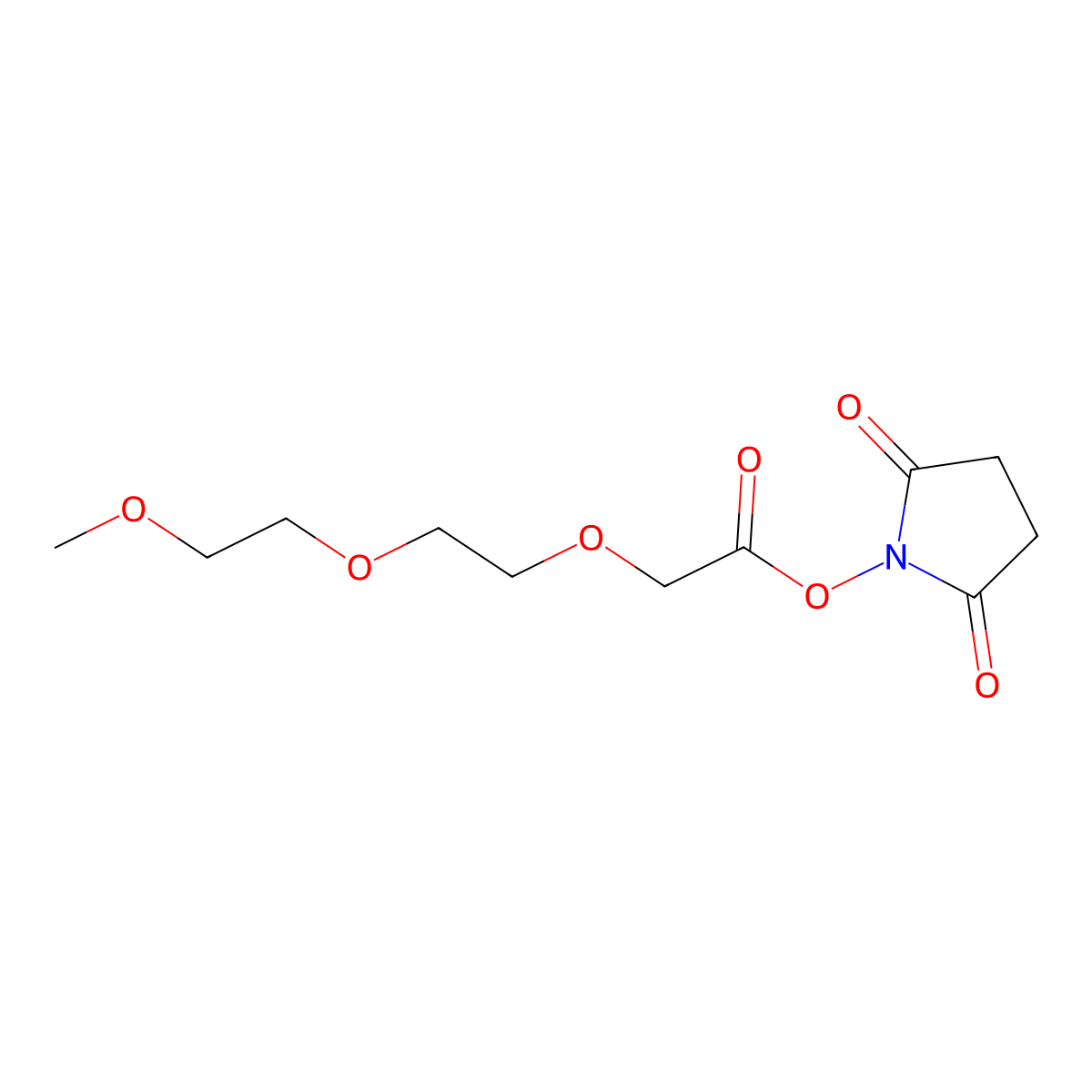 2,5-Dioxopyrrolidin-1-yl 2-(2-(2-methoxyethoxy)ethoxy)acetate molecular structure, CAS 260428-99-7