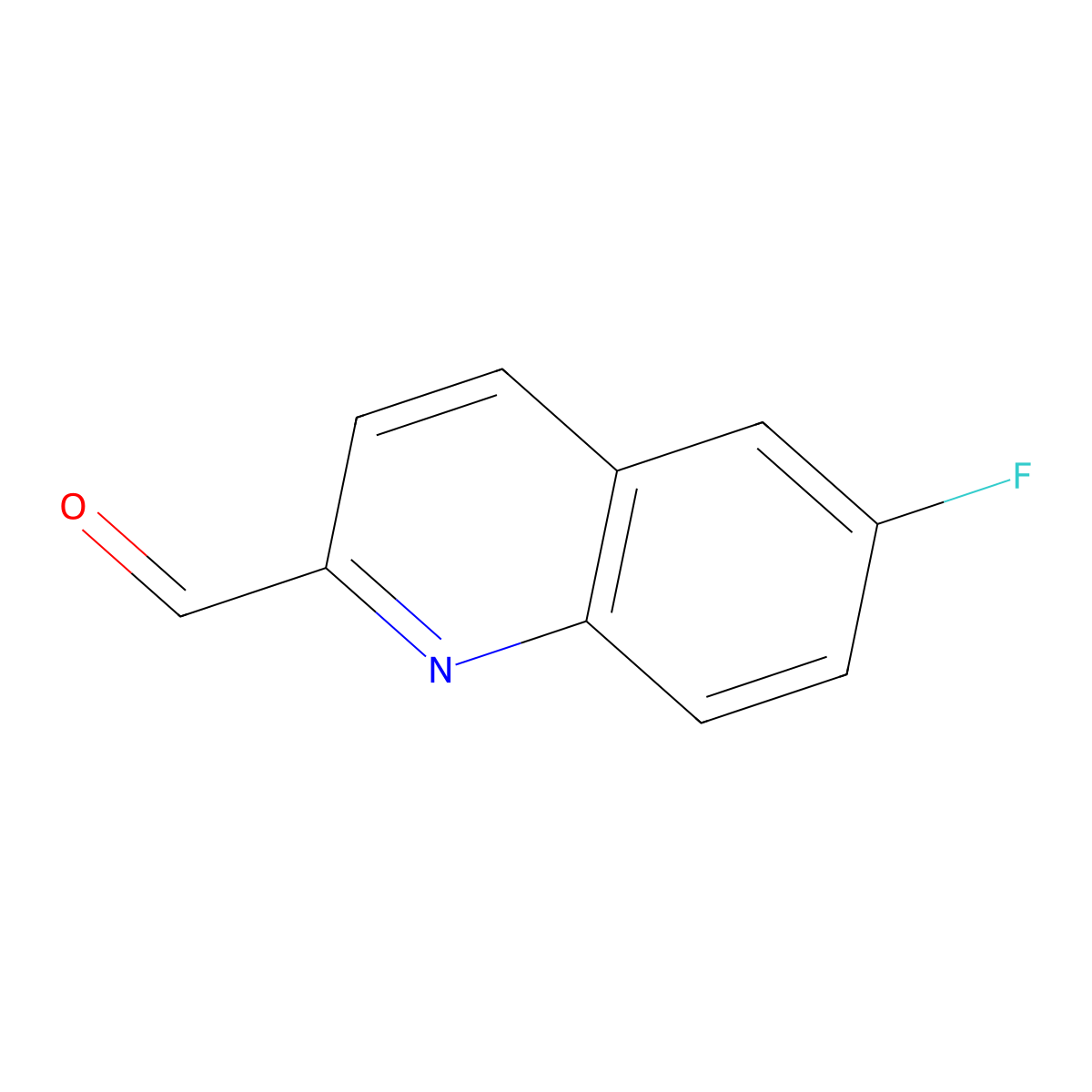 6-Fluoroquinoline-2-carbaldehyde molecular structure, CAS 260430-93-1