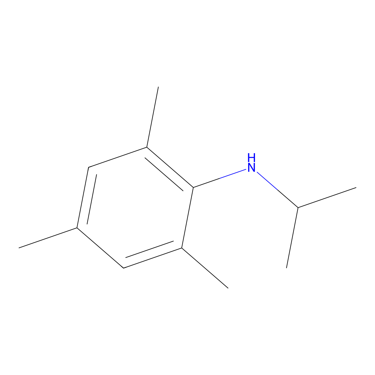 2,4,6-trimethyl-N-(propan-2-yl)aniline molecular structure, CAS 260432-85-7