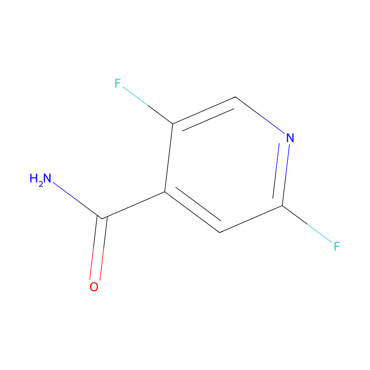2,5-Difluoroisonicotinamide molecular structure, CAS 2604327-01-5