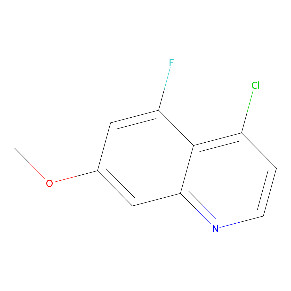 4-Chloro-5-fluoro-7-methoxyquinoline molecular structure, CAS 2604327-23-1
