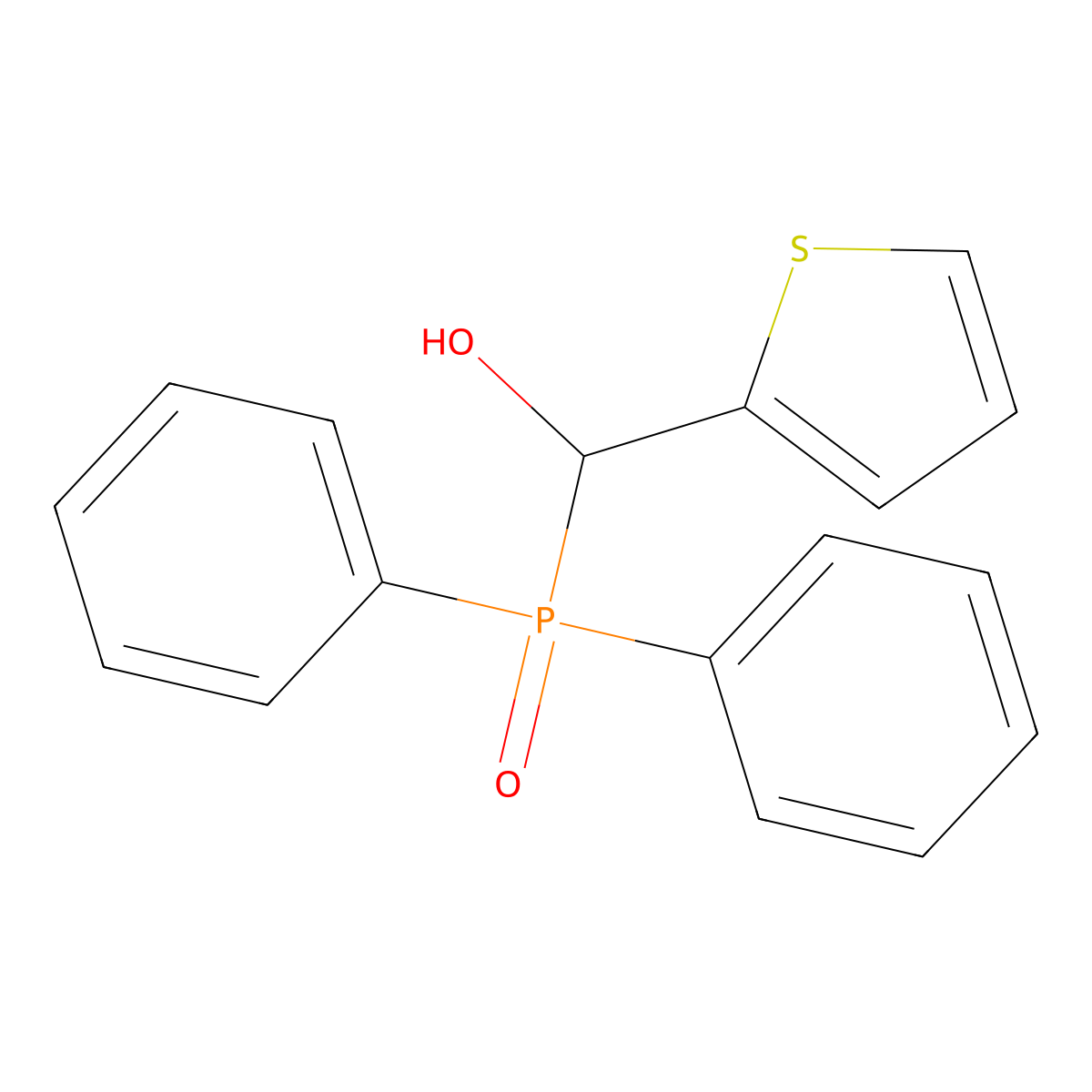 (Diphenylphosphoryl)(2-thienyl)methanol molecular structure, CAS 260437-00-1