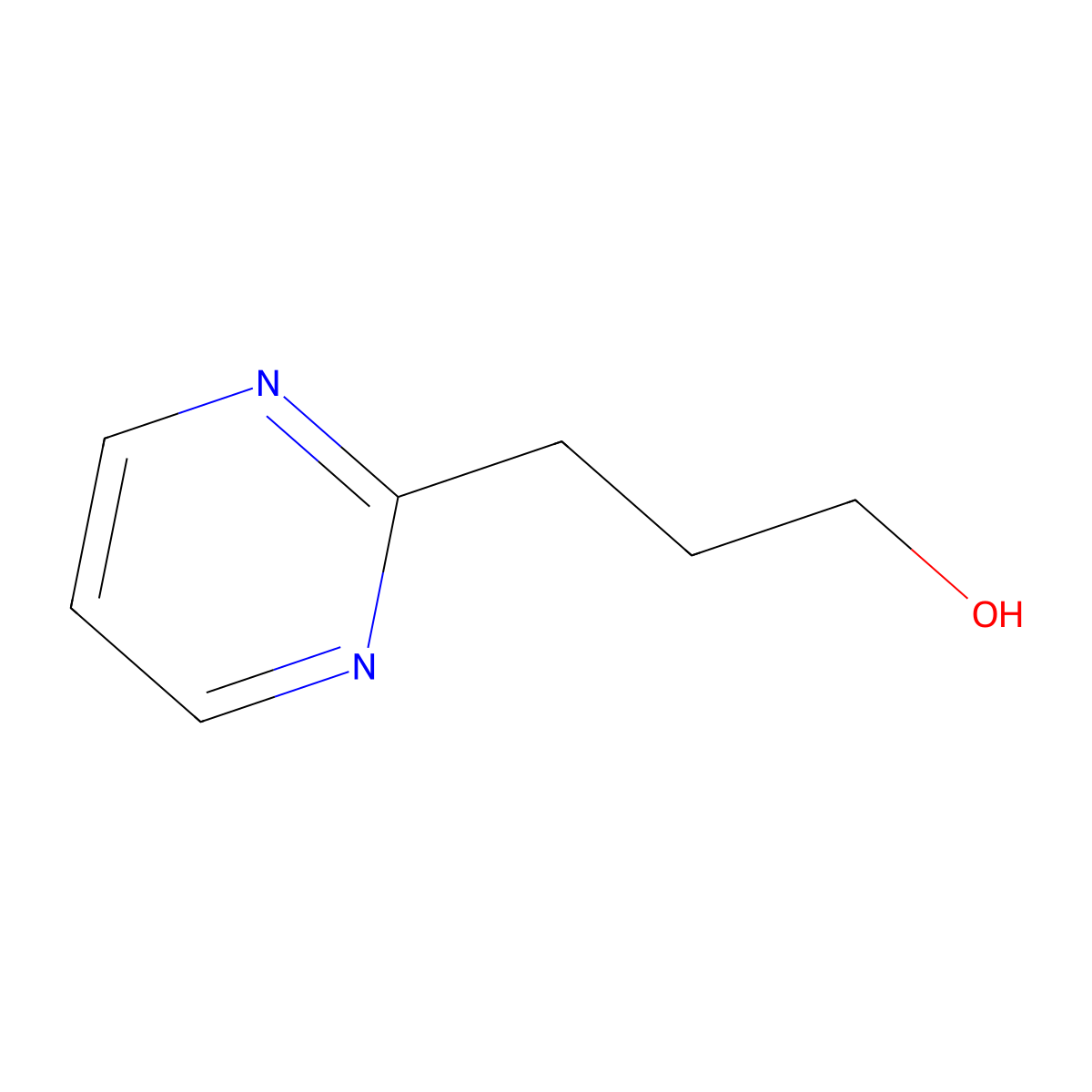 3-(Pyrimidin-2-yl)propan-1-ol molecular structure, CAS 260441-09-6