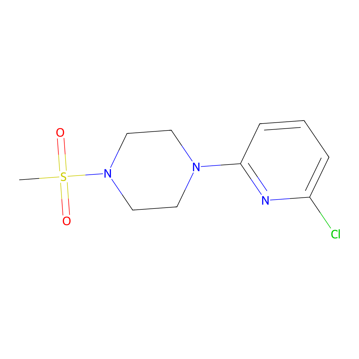 1-(6-Chloro-2-pyridinyl)-4-(methylsulfonyl)piperazine molecular structure, CAS 260441-50-7