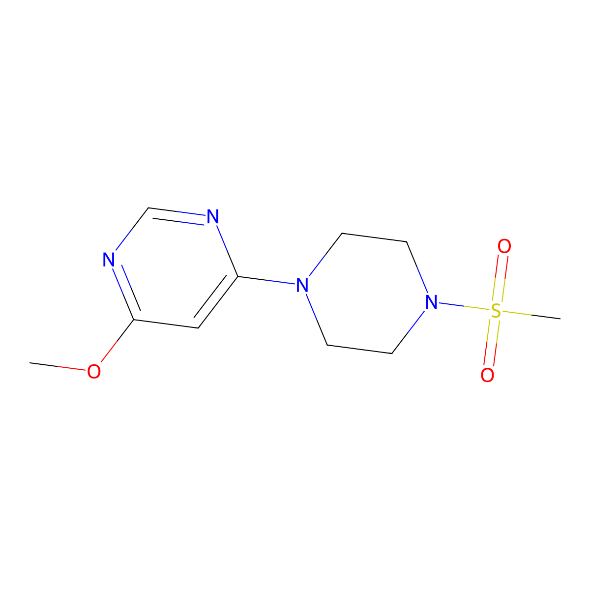 4-(4-Methanesulfonylpiperazin-1-yl)-6-methoxypyrimidine molecular structure, CAS 260441-60-9