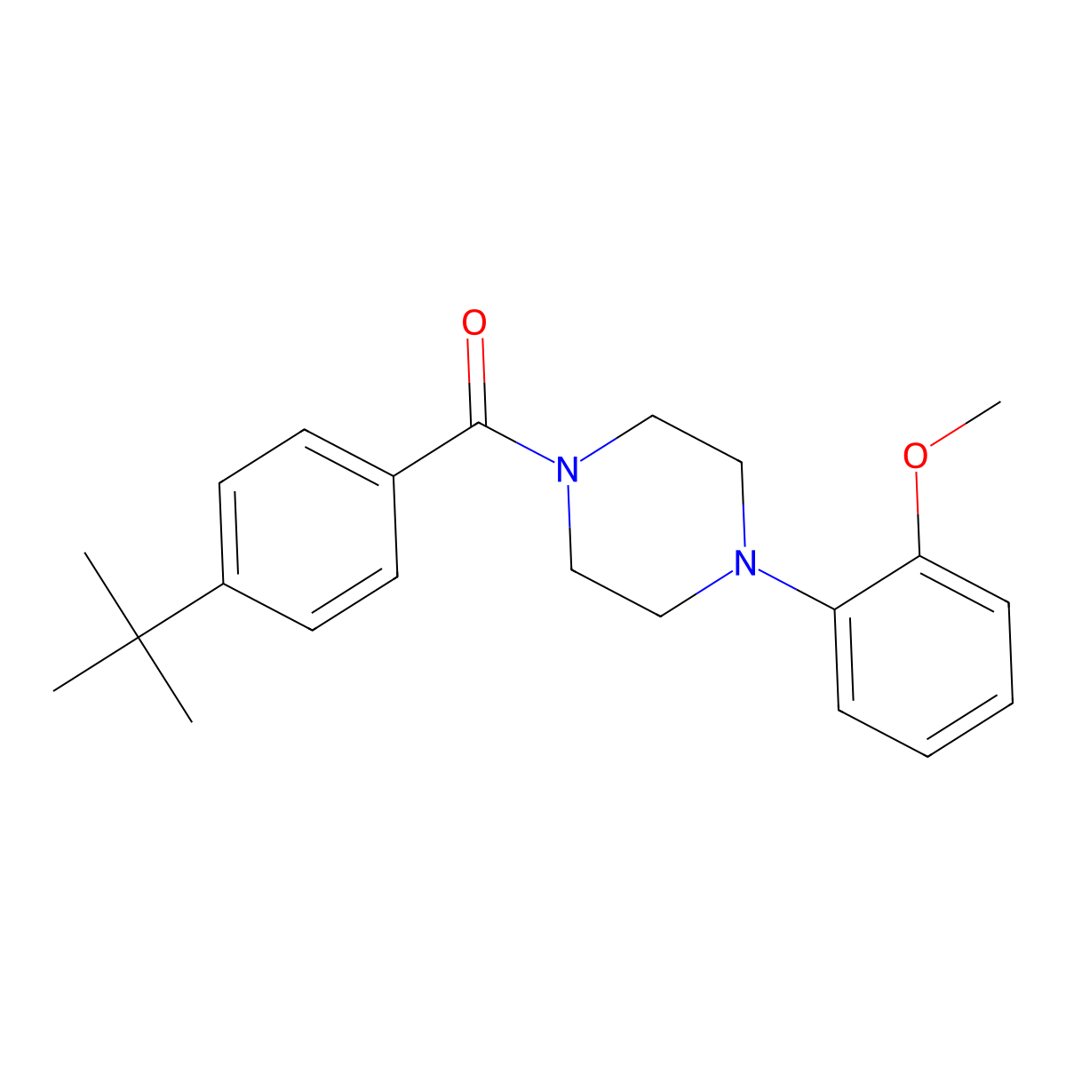 1-(4-Tert-butylbenzoyl)-4-(2-methoxyphenyl)piperazine molecular structure, CAS 260442-74-8