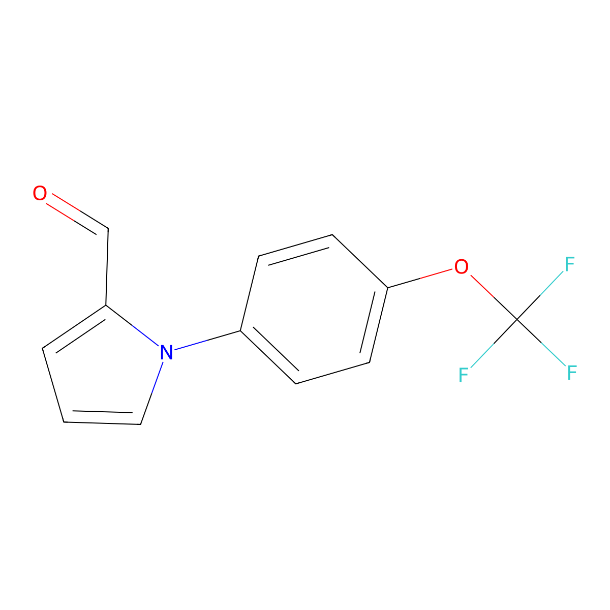 1-[4-(Trifluoromethoxy)phenyl]-1H-pyrrole-2-carbaldehyde molecular structure, CAS 260442-97-5