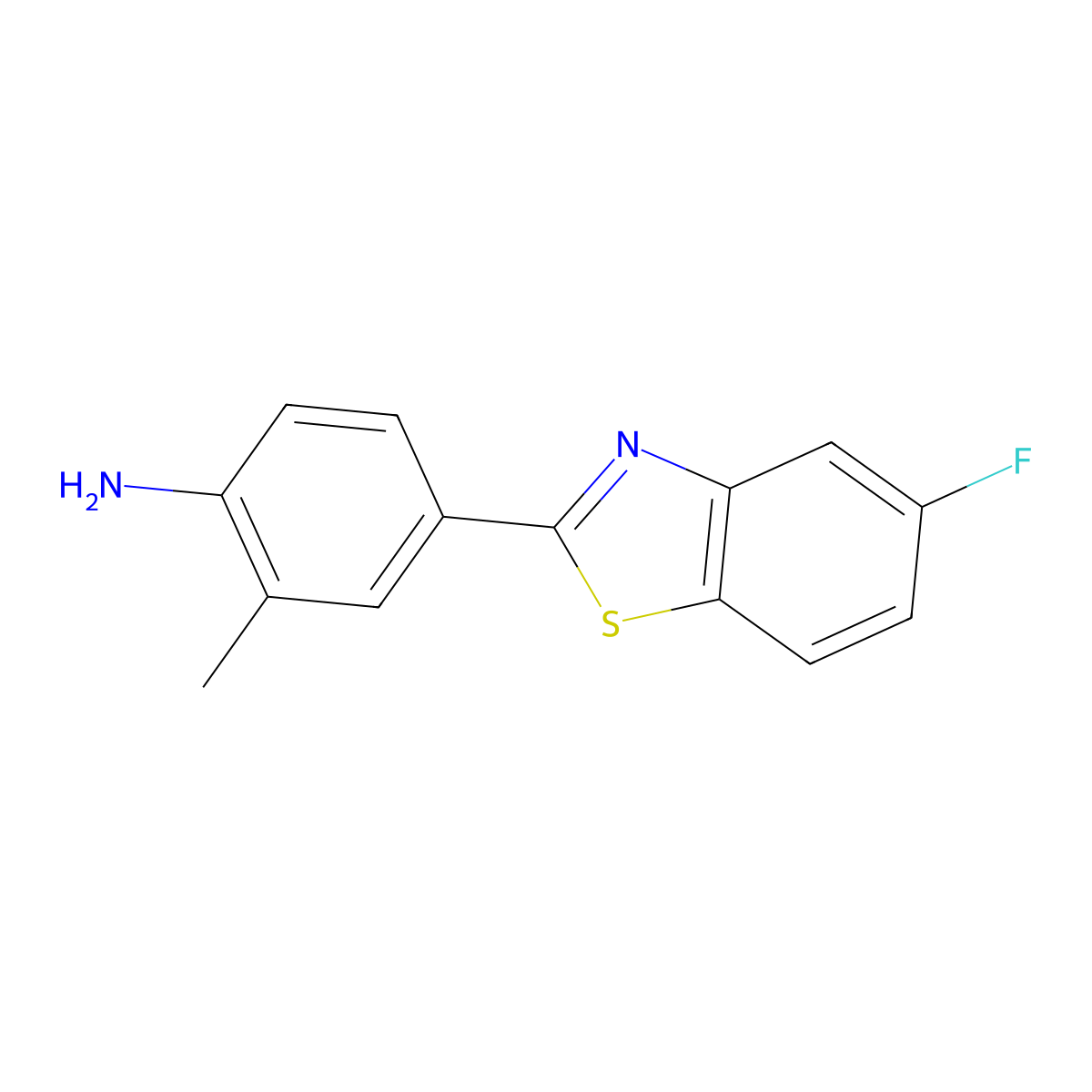 4-(5-Fluoro-1,3-benzothiazol-2-yl)-2-methylaniline molecular structure, CAS 260443-89-8