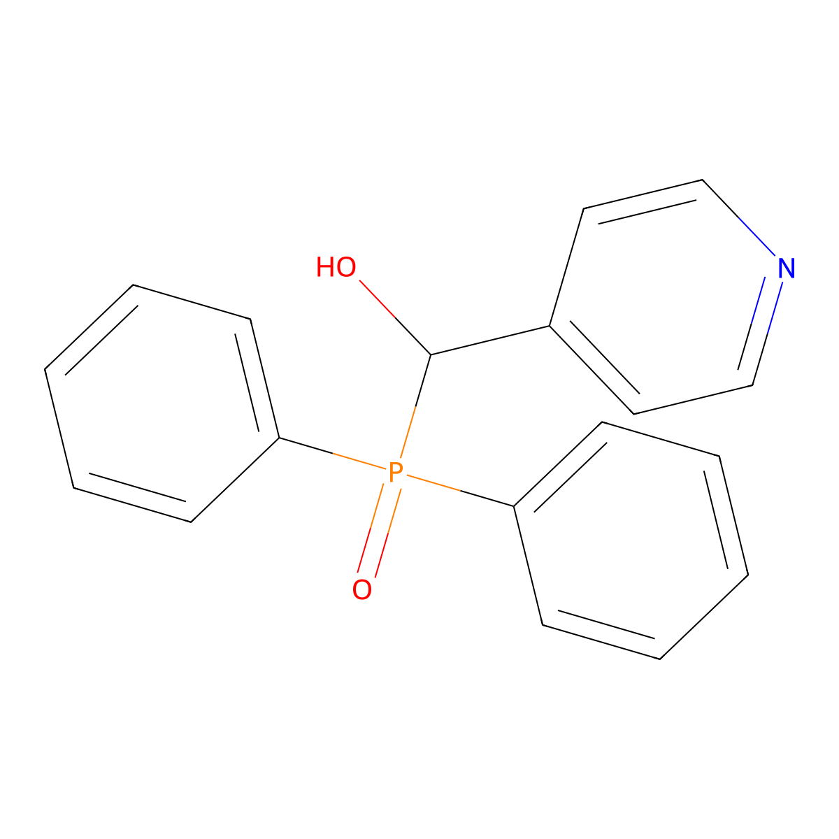 (Diphenylphosphoryl)(pyridin-4-yl)methanol molecular structure, CAS 260446-47-7