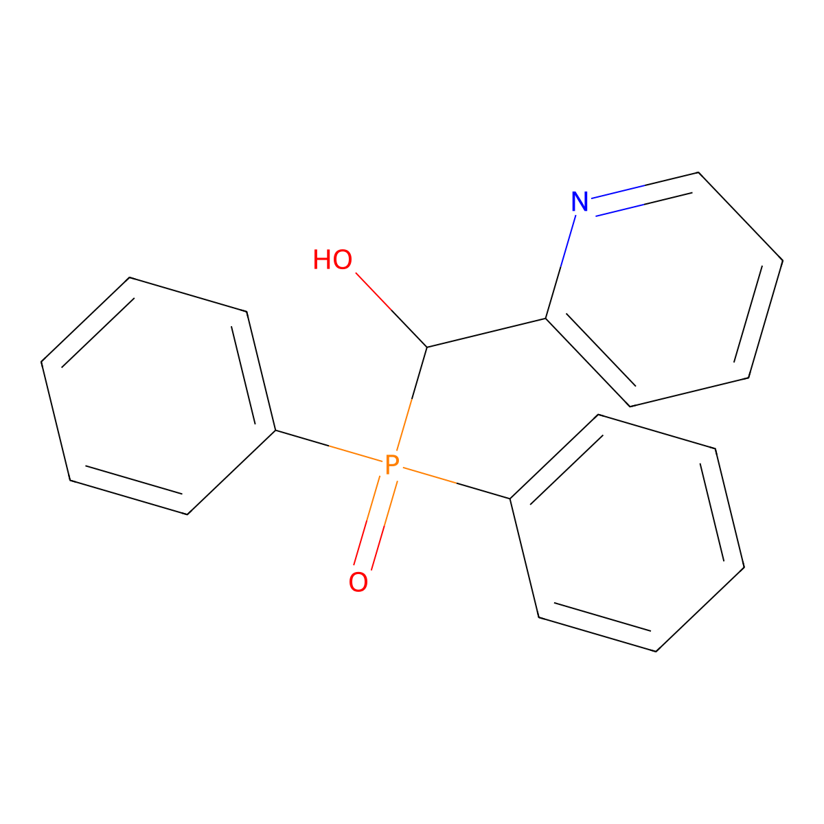 (Diphenylphosphoryl)(pyridin-2-yl)methanol molecular structure, CAS 260446-76-2