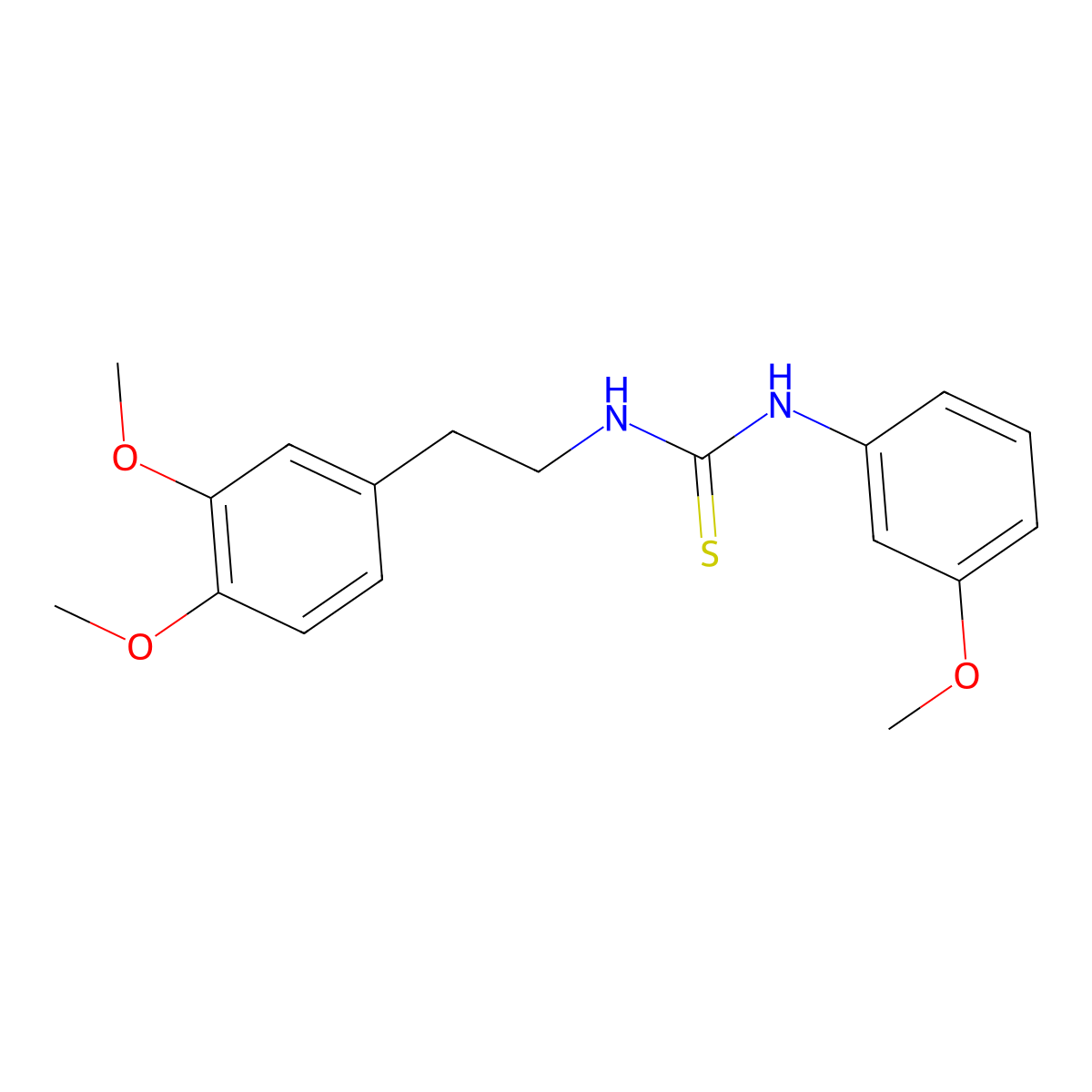 1-(3,4-Dimethoxyphenethyl)-3-(3-methoxyphenyl)thiourea molecular structure, CAS 260446-96-6