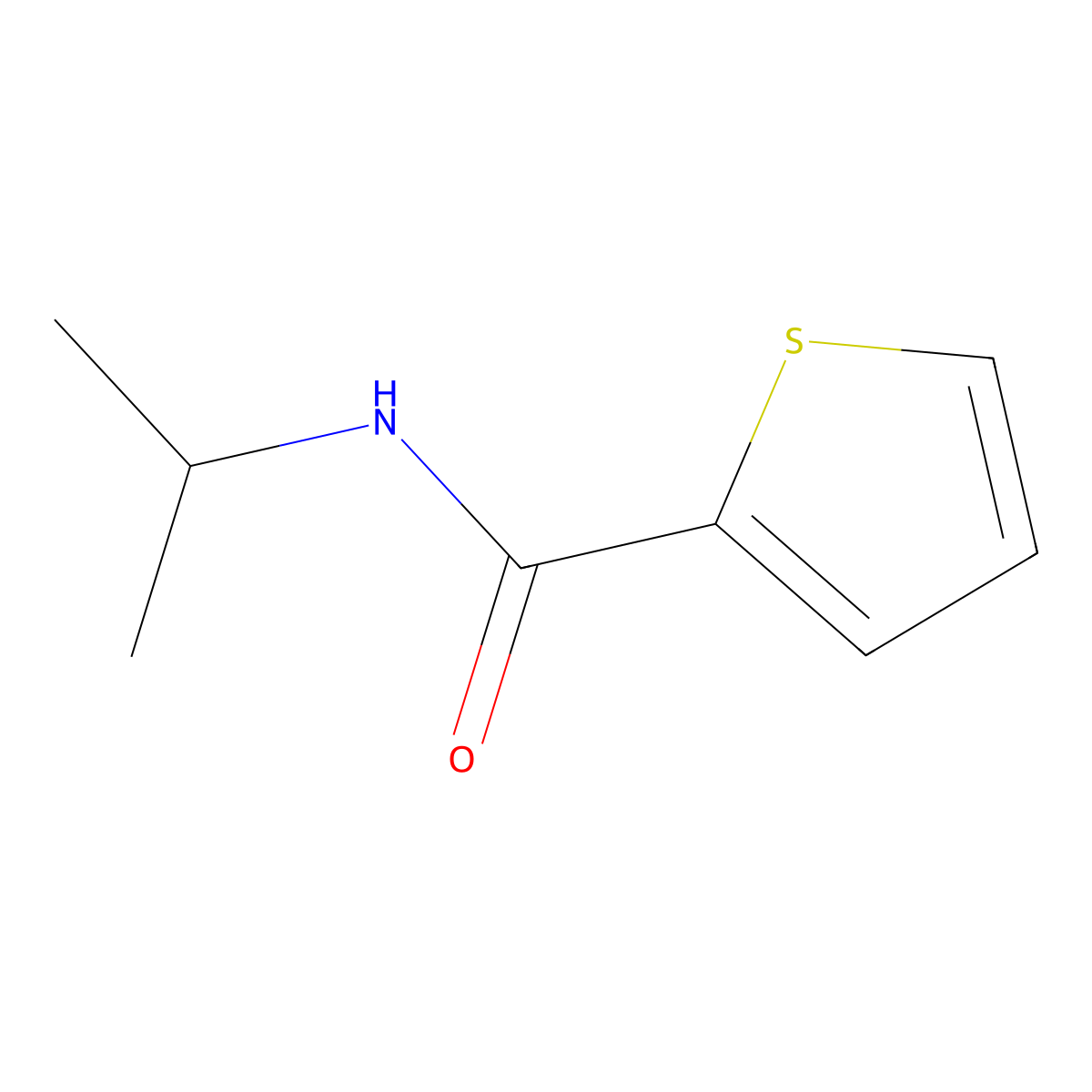 N-(propan-2-yl)thiophene-2-carboxamide molecular structure, CAS 260449-44-3