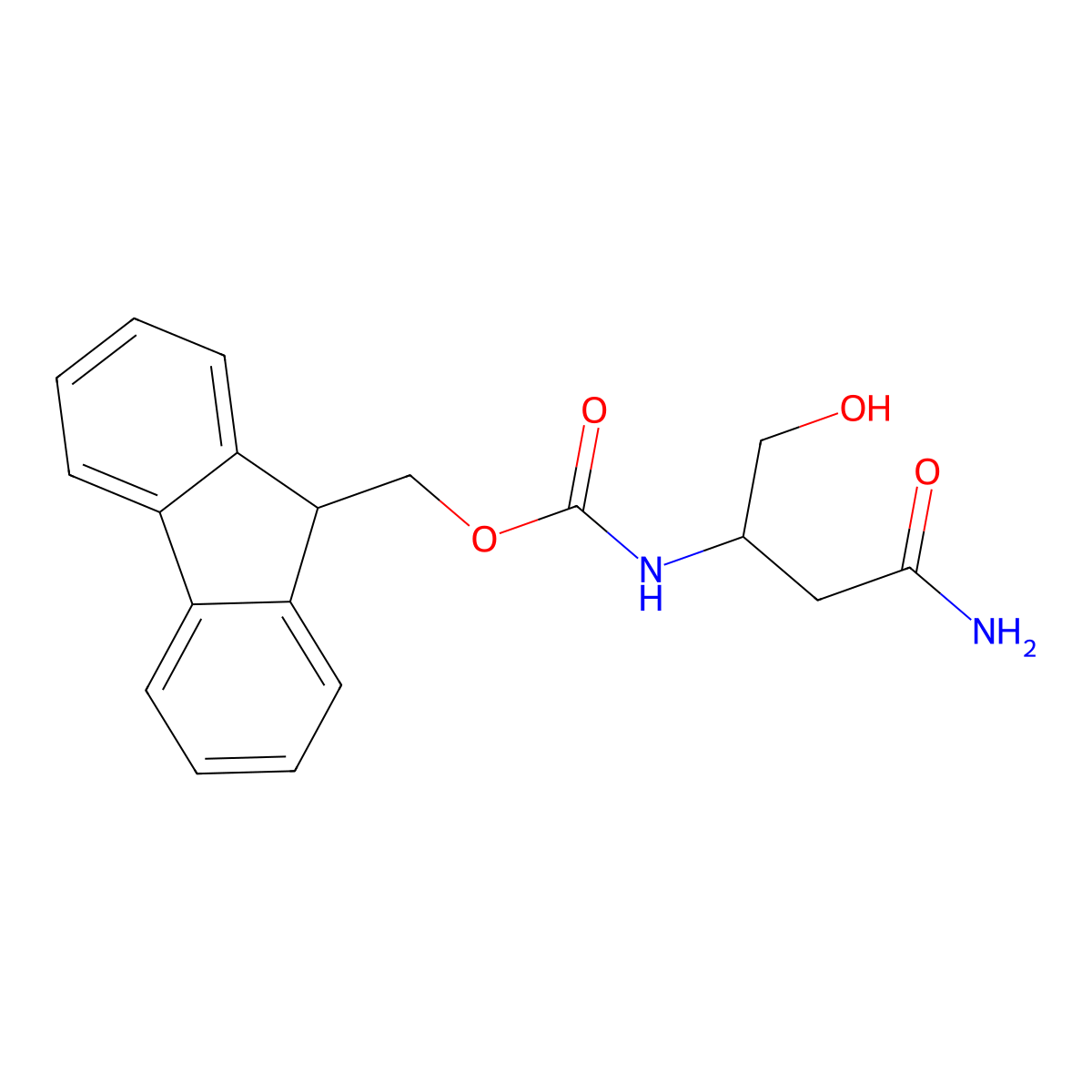 Fmoc-L-asparaginol molecular structure, CAS 260450-76-8