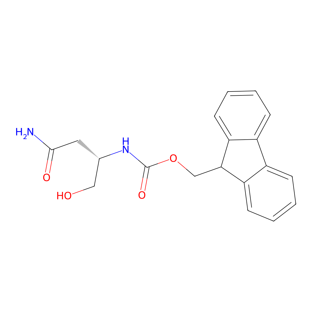 Fmoc-L-asparaginol molecular structure, CAS 260450-76-8