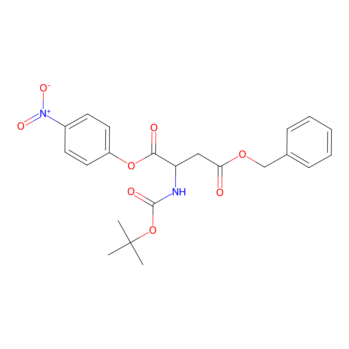 Boc-Asp(OBzl)-ONp molecular structure, CAS 26048-69-1