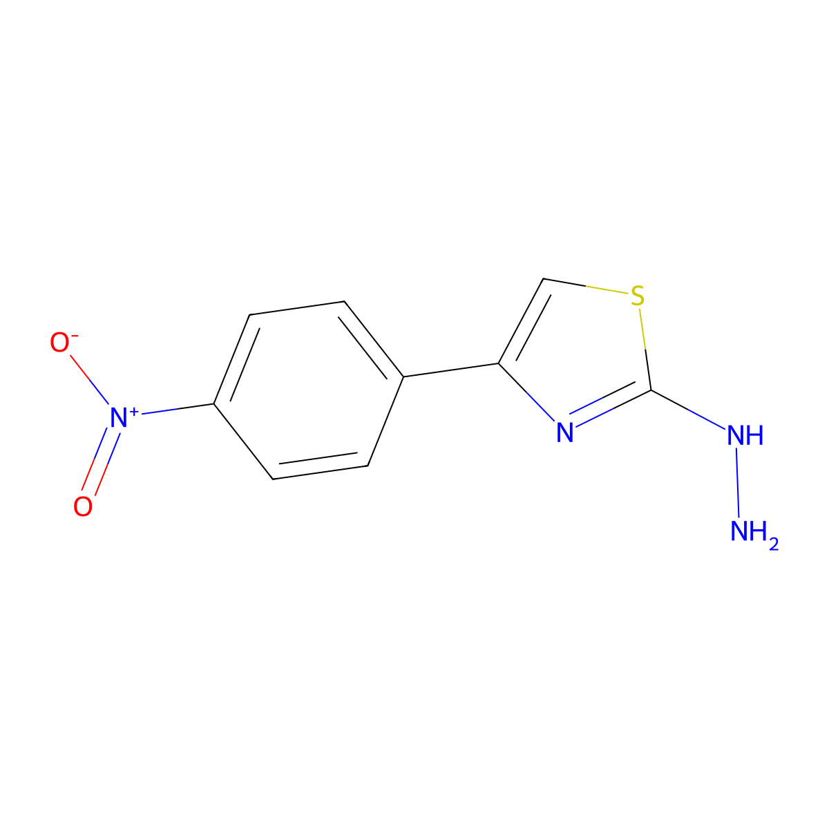 2-Hydrazinyl-4-(4-nitrophenyl)thiazole molecular structure, CAS 26049-70-7