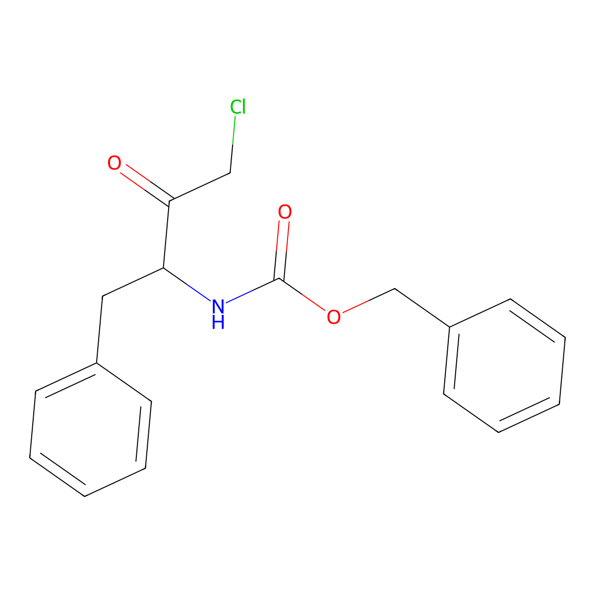 N(alpha)-Benzyloxycarbonylphenylalanylchloromethane molecular structure, CAS 26049-98-9