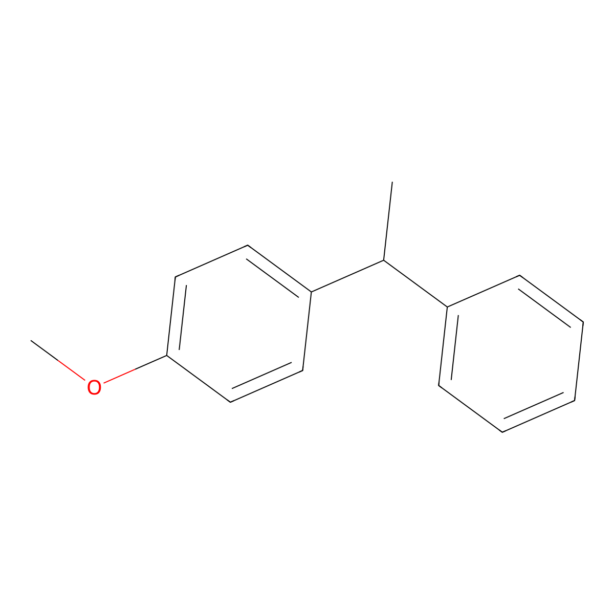 1-Methoxy-4-(1-phenylethyl)benzene molecular structure, CAS 2605-18-7