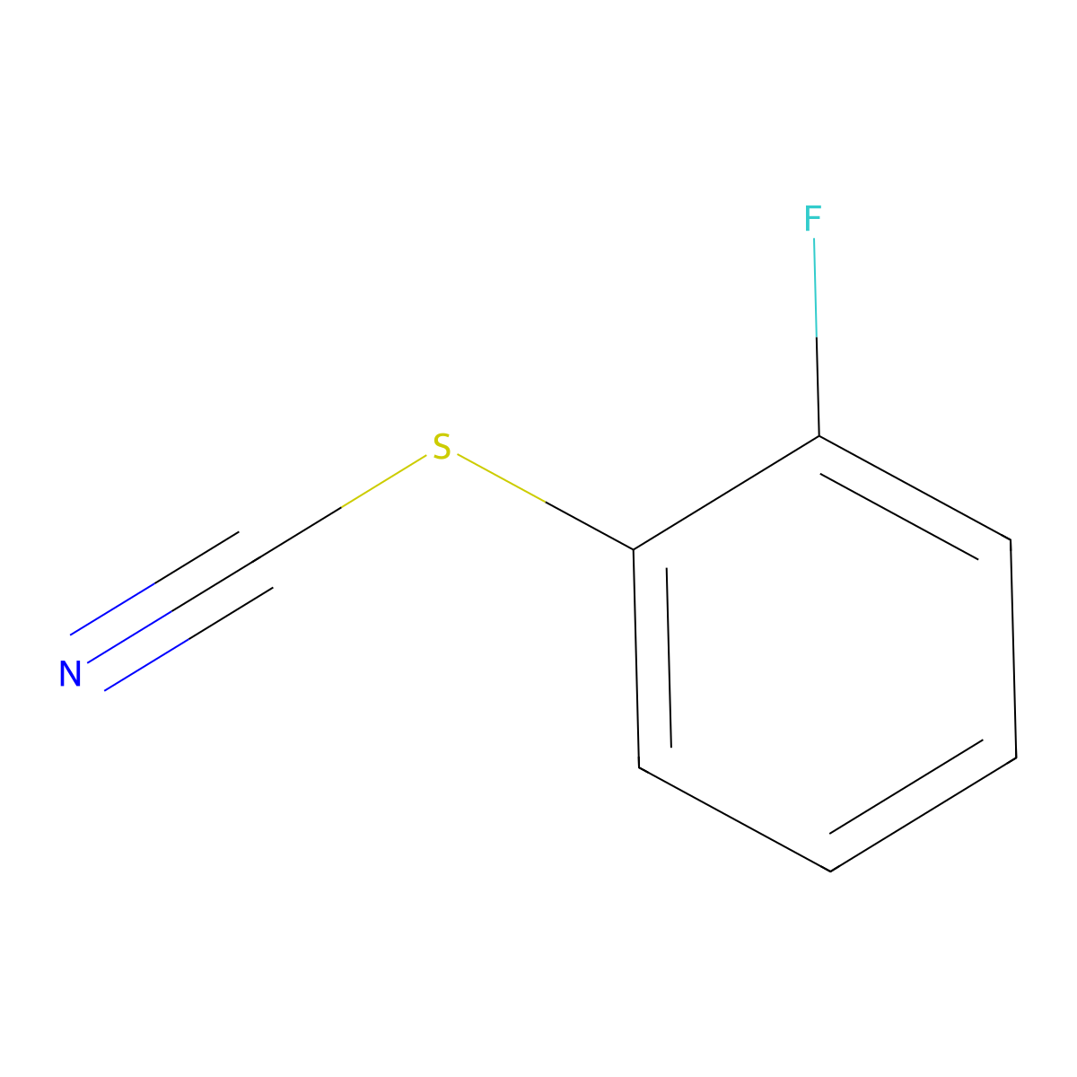 [(2-Fluorophenyl)sulfanyl]formonitrile molecular structure, CAS 2605-31-4