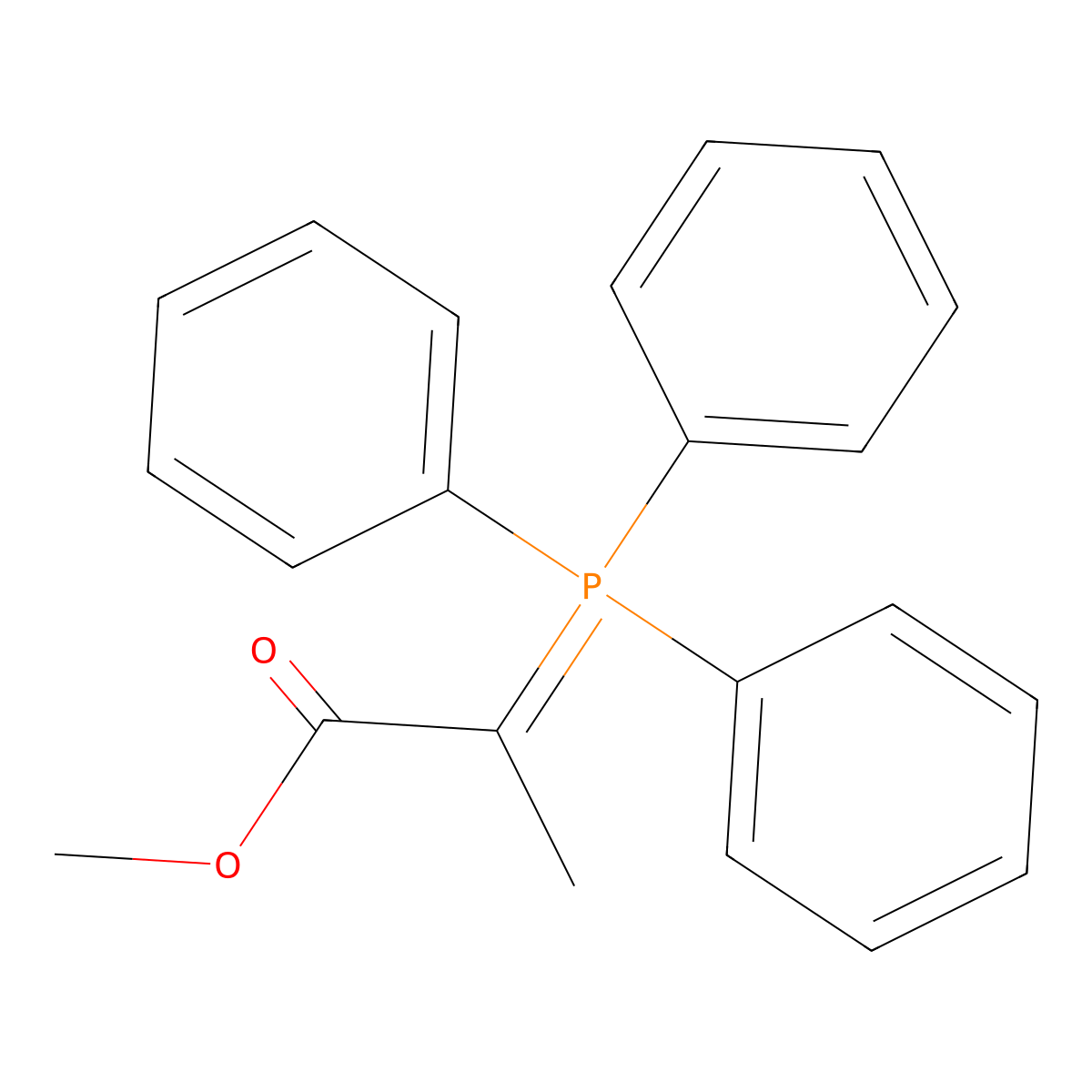Methyl 2-(triphenyl-lambda~5~-phosphanylidene)propanoate molecular structure, CAS 2605-68-7