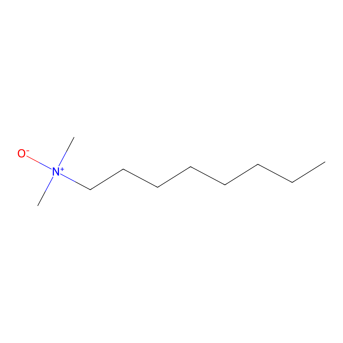 Octyldimethylamine oxide molecular structure, CAS 2605-78-9