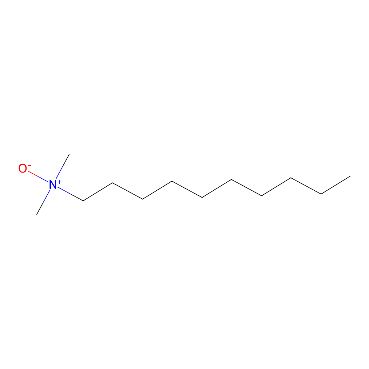 Capric dimethyl amine oxide molecular structure, CAS 2605-79-0